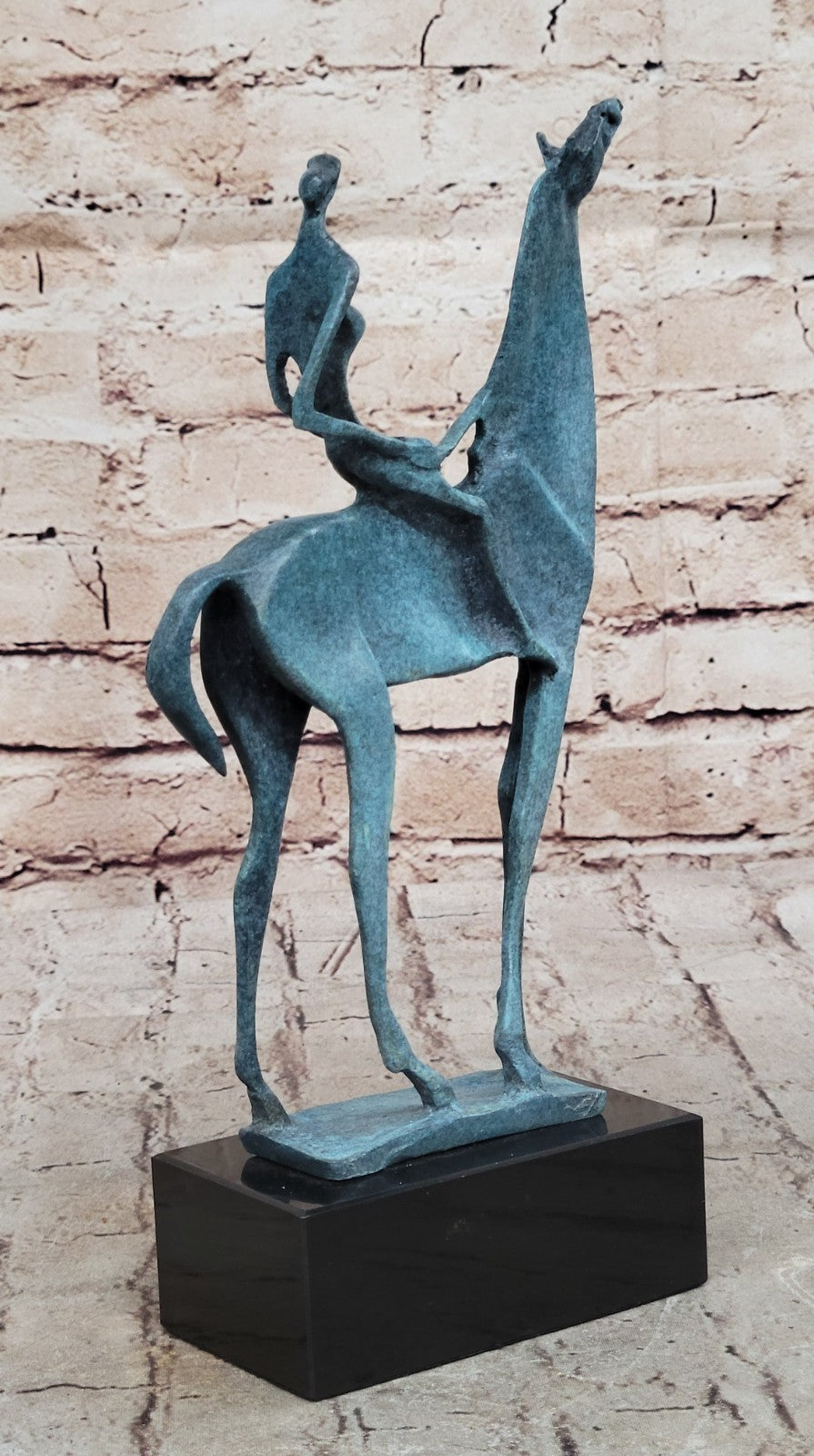 Modern Art Bronze Sculpture Woman on Horse by Salvador Dali