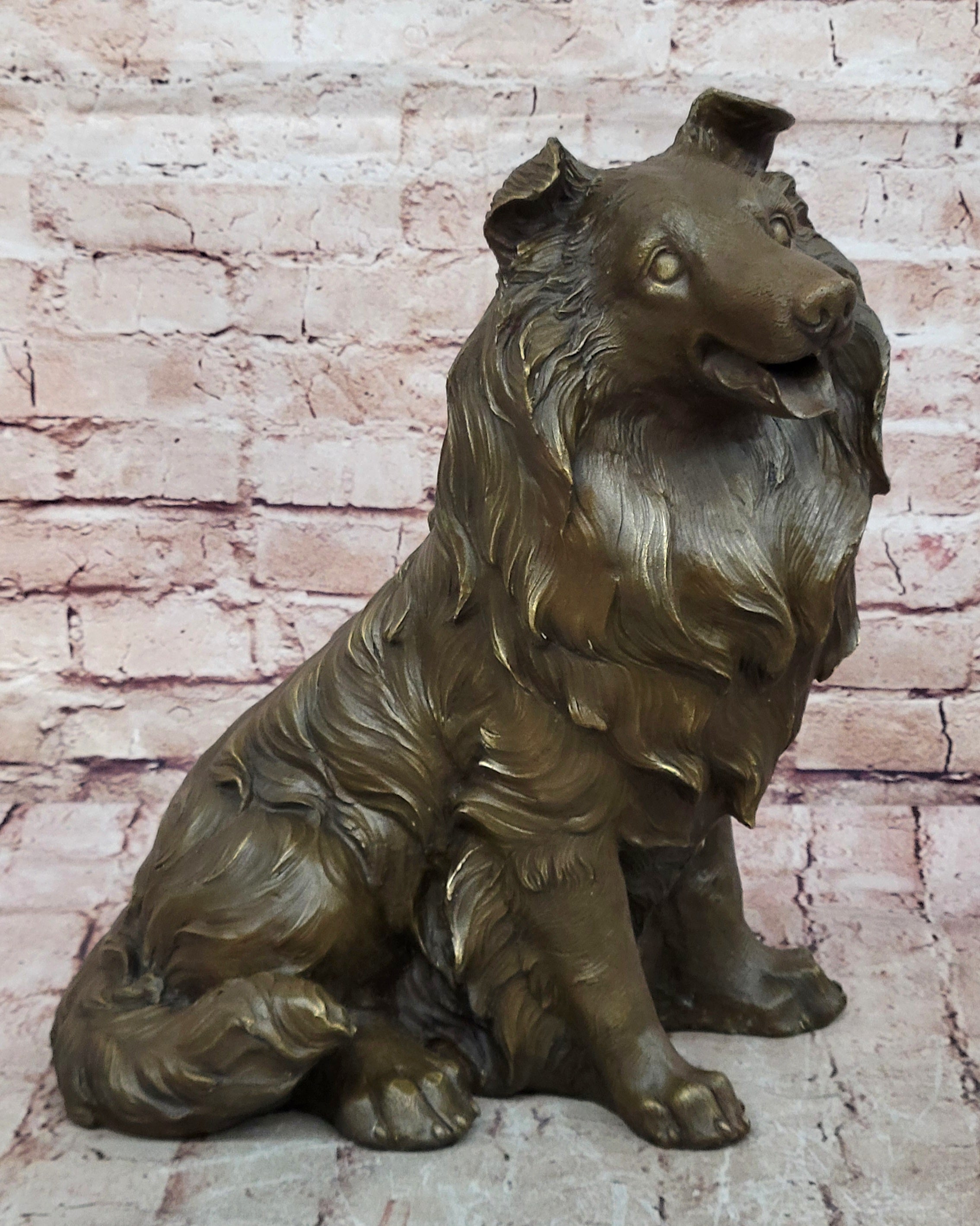 Signed Original Williams Lassie Hot Cast Bronze Masterpiece Yard/Garden Decor