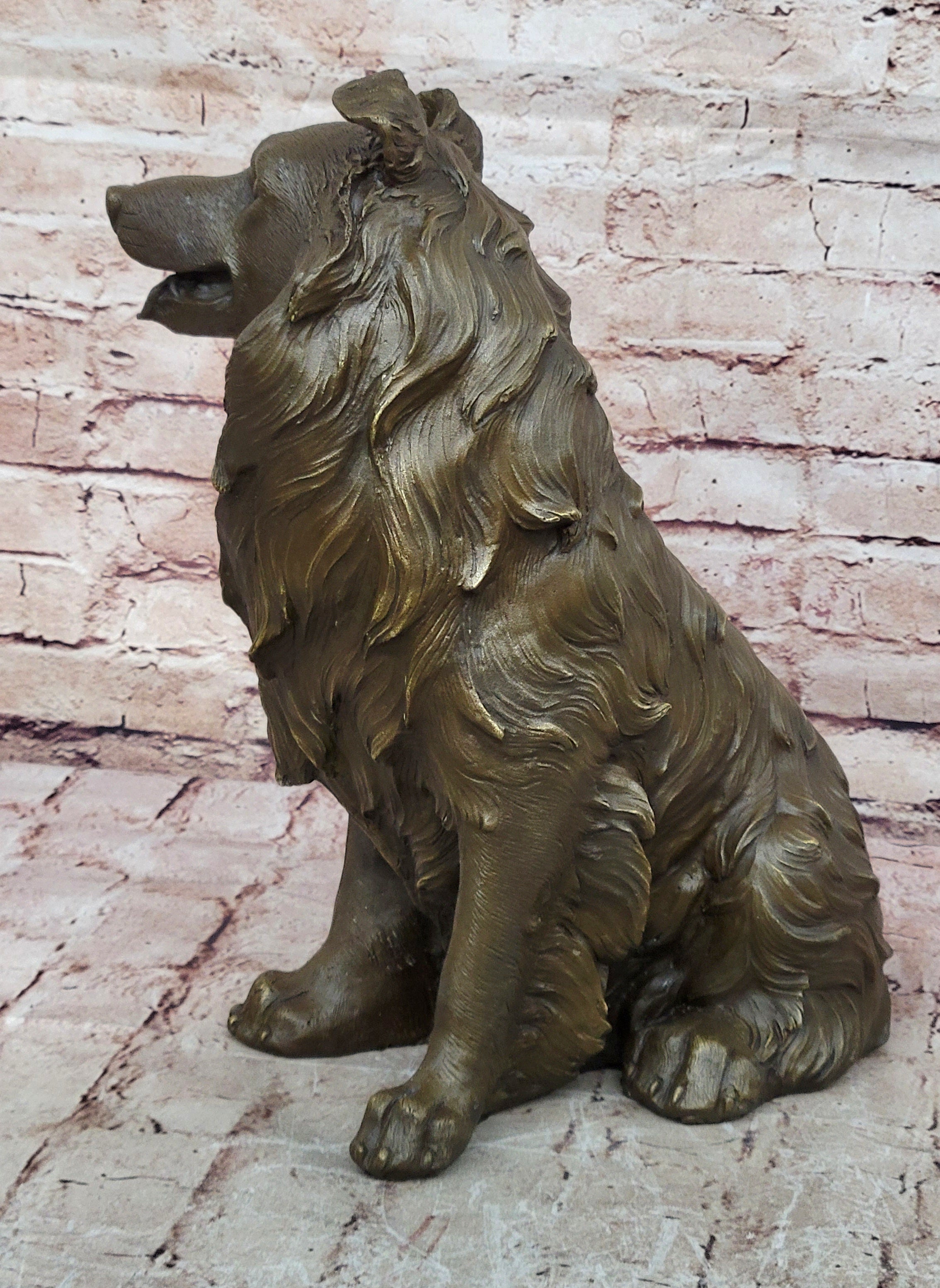 Signed Original Williams Lassie Hot Cast Bronze Masterpiece Yard/Garden Decor