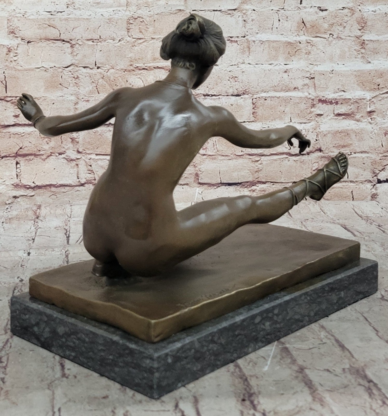 Art Deco Nude Female by French Artist Jean Patoue Bronze Sculpture Statue