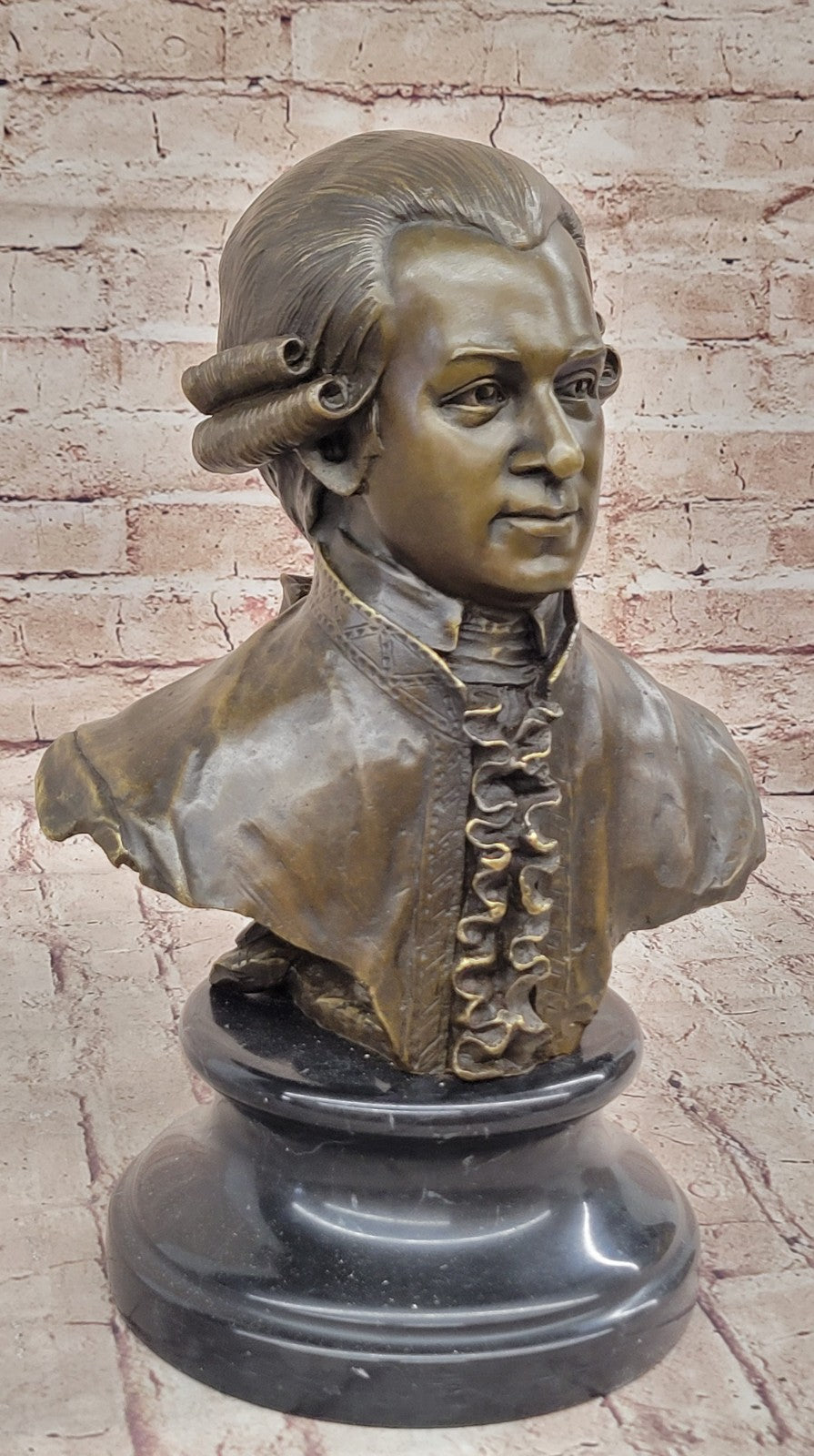 MOZART The Magic MUSIC Playing Piano Sculpture Statue Bronze Hot Cast Figurine