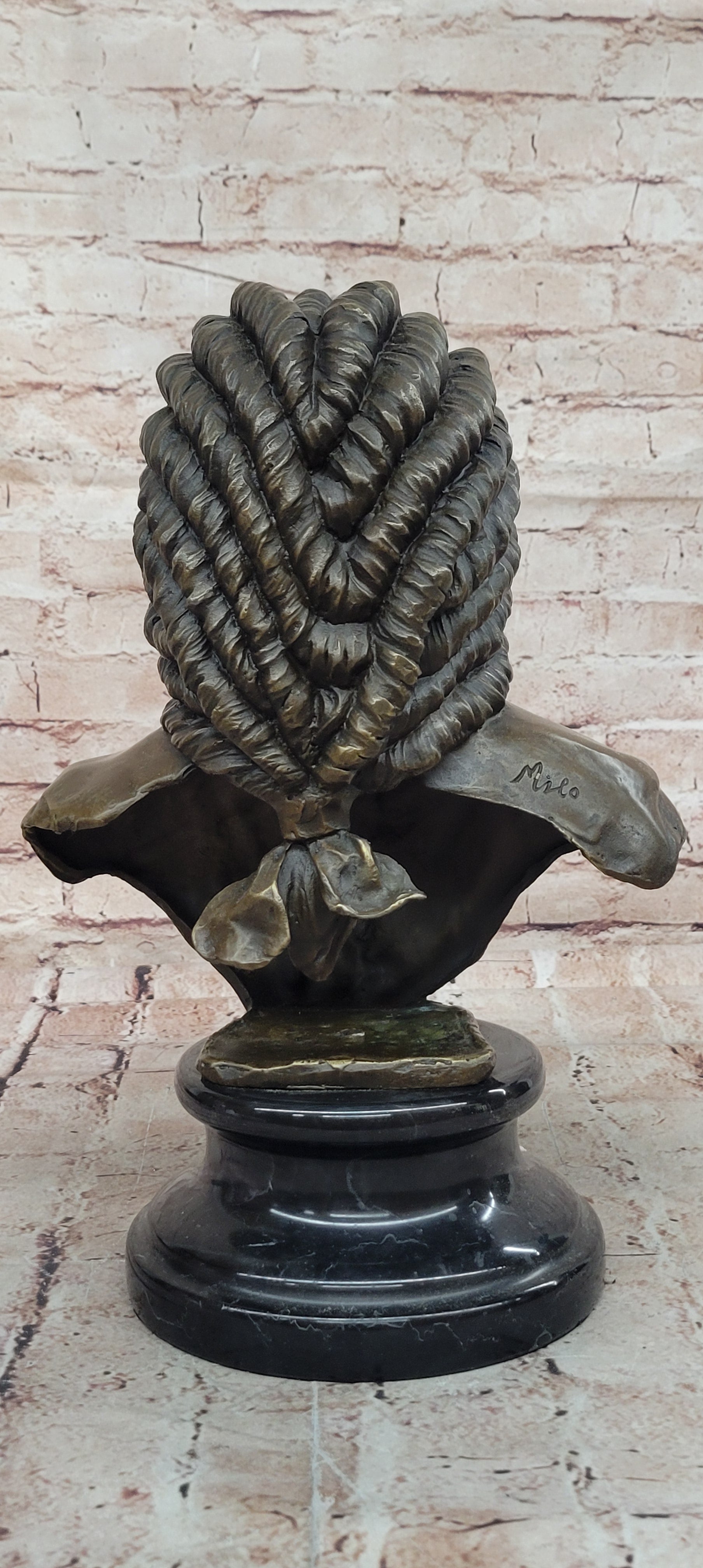 Handcrafted 100% Real Bronze Bust Johann Sebastian Bach Hot Cast Figurine Figure