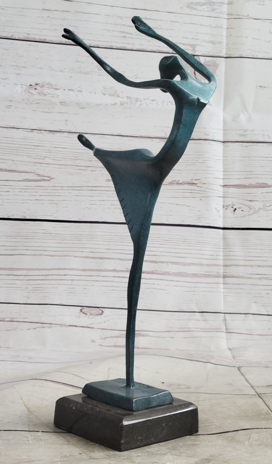 Milo’s Abstract Woman Bronze Sculpture – Handmade Fine Art Collectible with Green Patina SALE