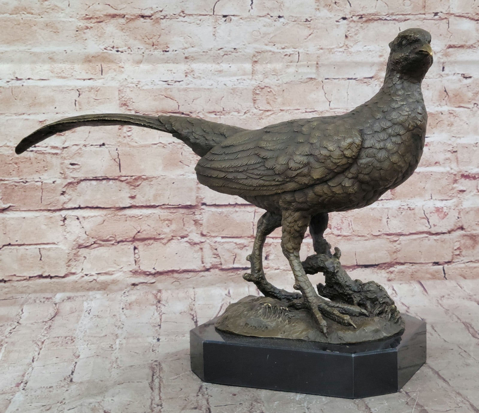 Bronze Pheasant Signed Barye (large) Life Size Collector Edition Pheasant Sale