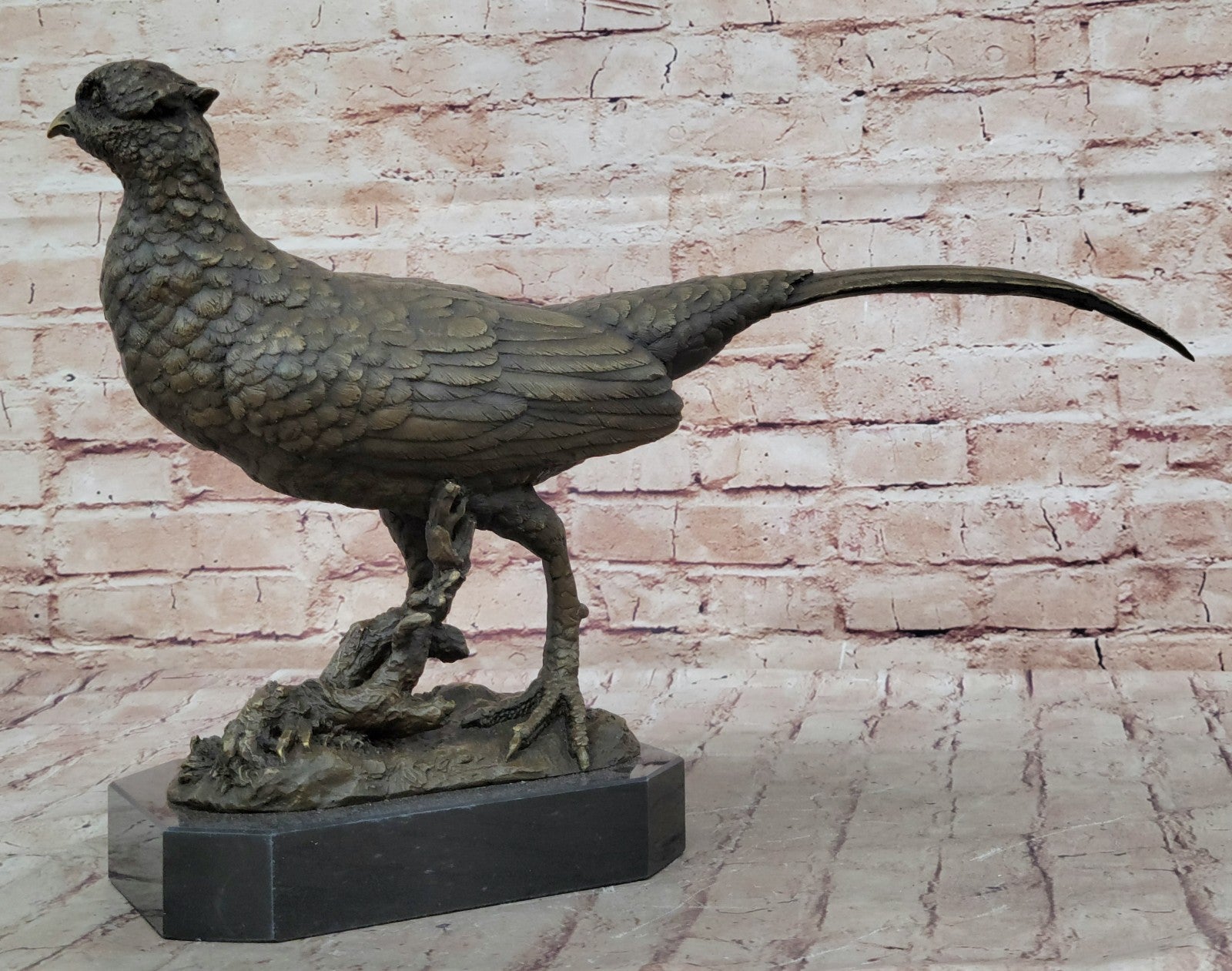 Bronze Pheasant Signed Barye (large) Life Size Collector Edition Pheasant Sale