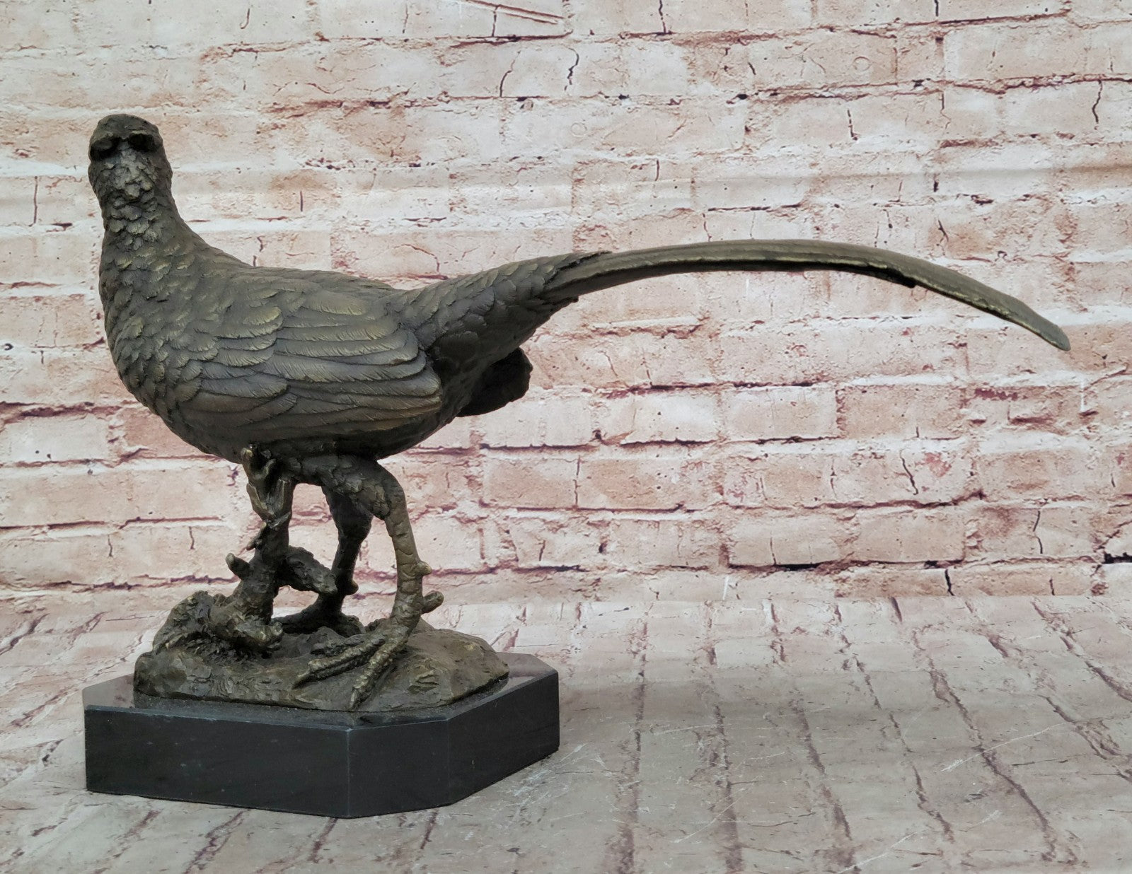 Bronze Pheasant Signed Barye (large) Life Size Collector Edition Pheasant Sale