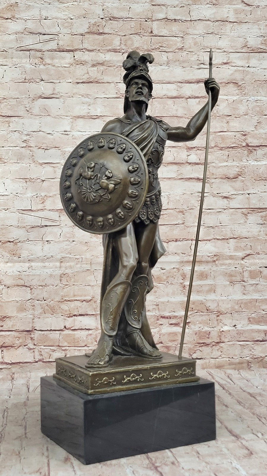 Art Deco Classic Large Roman Warrior/Soldier Museum Quality Bronze Sculpture