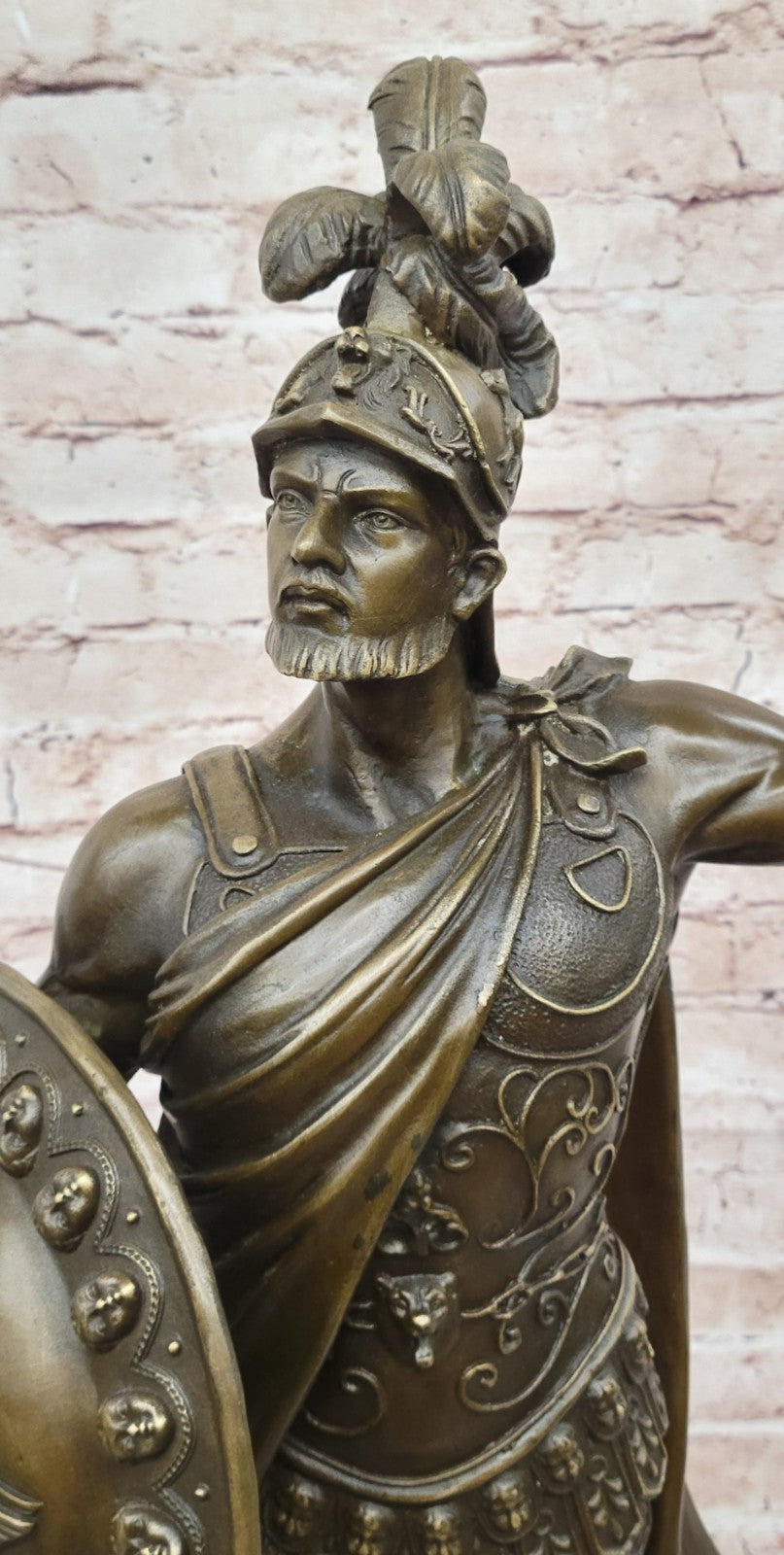 Art Deco Classic Large Roman Warrior/Soldier Museum Quality Bronze Sculpture