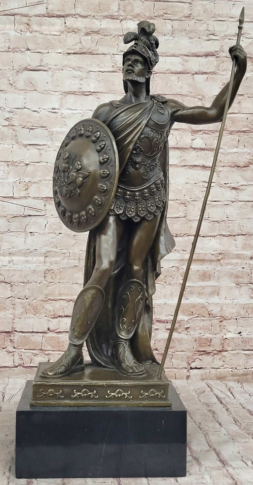 Art Deco Classic Large Roman Warrior/Soldier Museum Quality Bronze Sculpture
