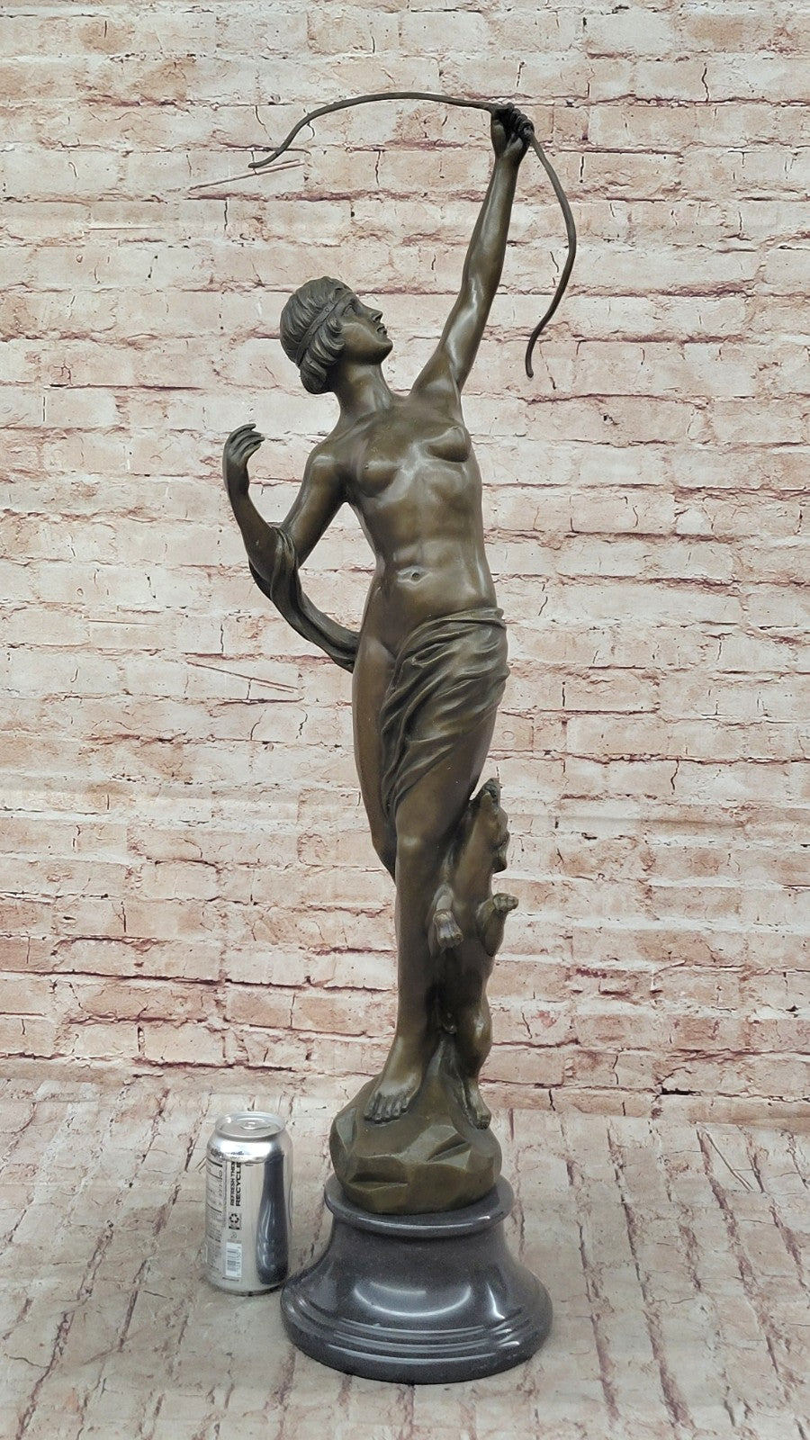 Nude Tall Diane the Hunter Mythical Greek Mythology Classic Artwork Bronze Statue