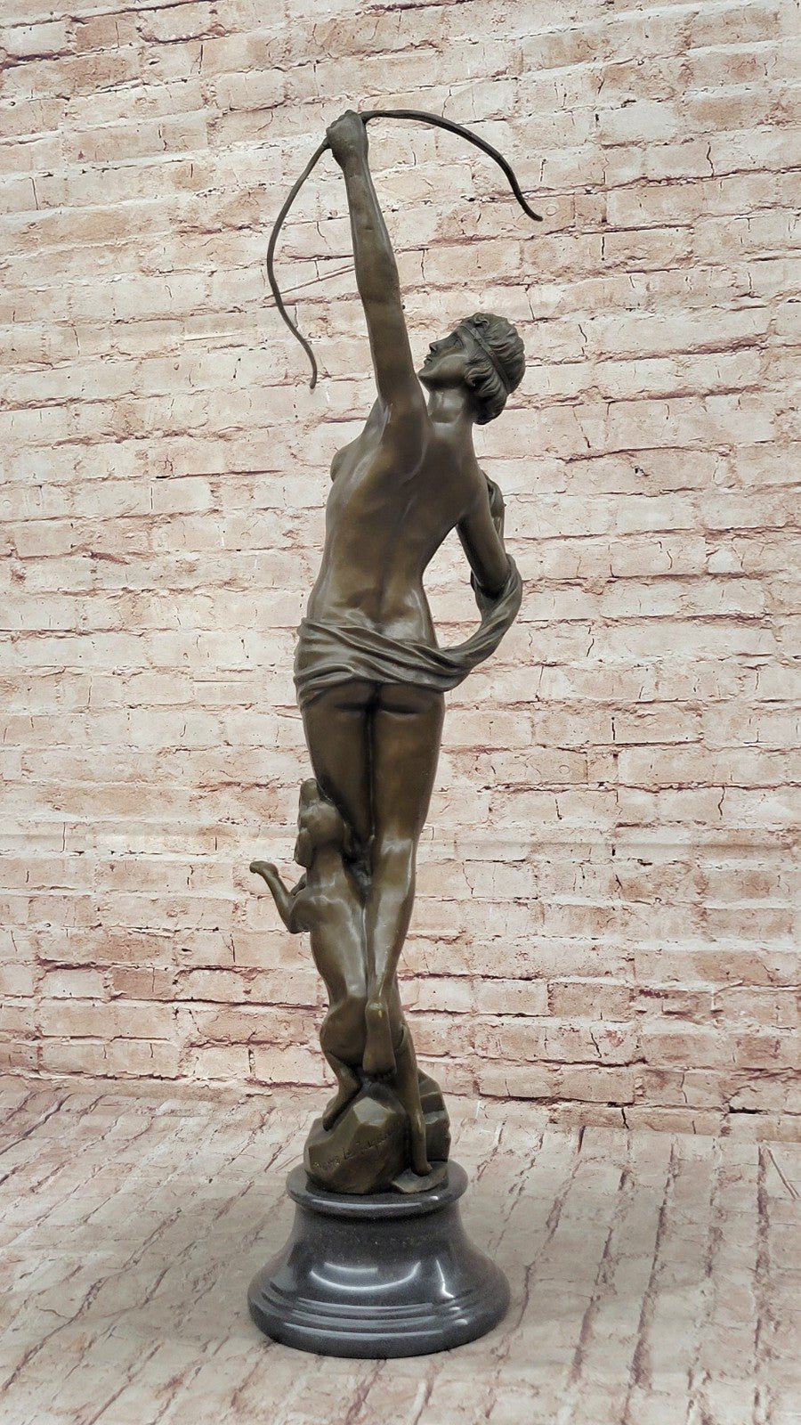 Nude Tall Diane the Hunter Mythical Greek Mythology Classic Artwork Bronze Statue