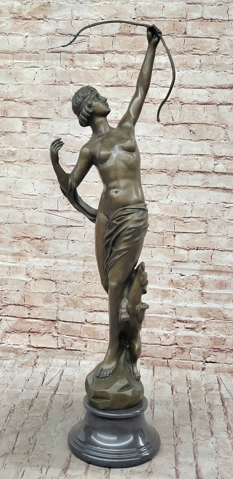 Nude Tall Diane the Hunter Mythical Greek Mythology Classic Artwork Bronze Statue