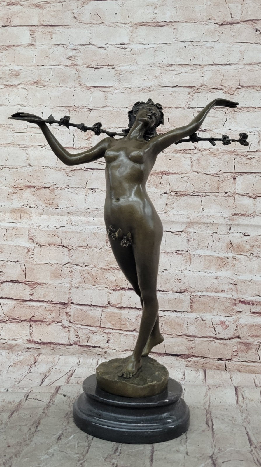 Art Deco Original Vitaleh Nude Dancer Hot Cast Museum Quality Artwork Figurine
