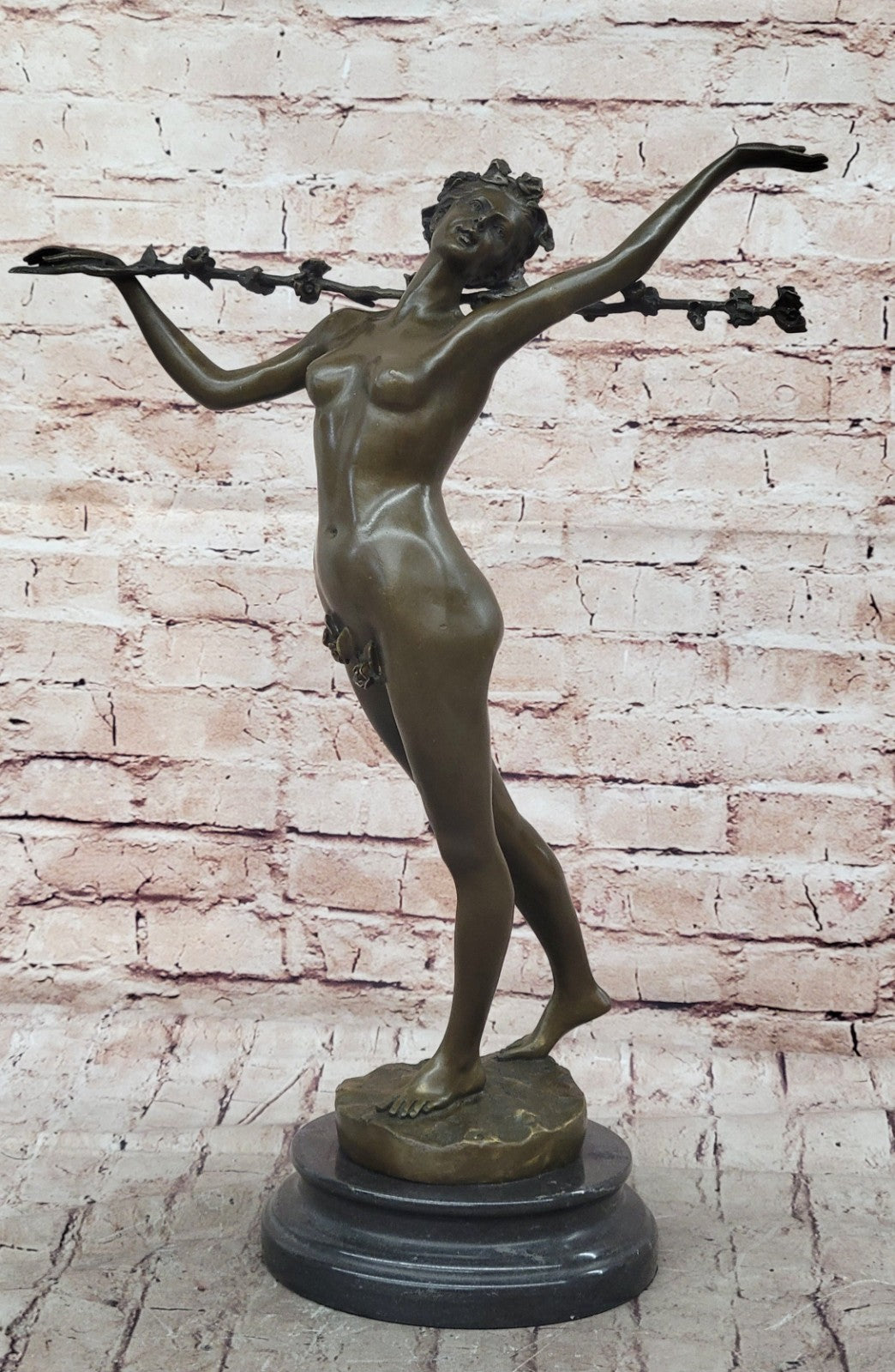Art Deco Original Vitaleh Nude Dancer Hot Cast Museum Quality Artwork Figurine