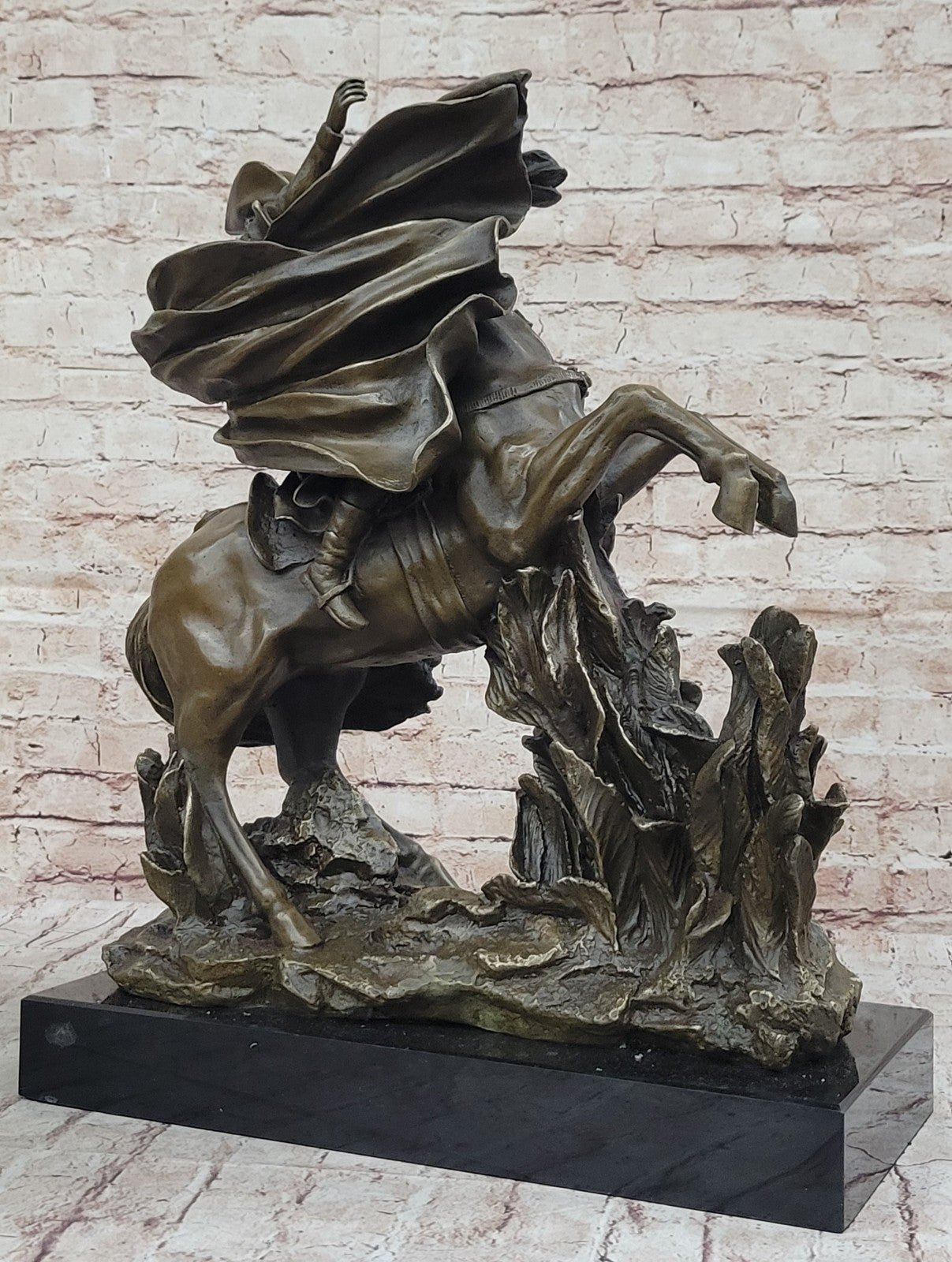 Signed Carpeaux Napoleon Bonaparte on Horse Bronze Sculpture Hot Cast Figurine