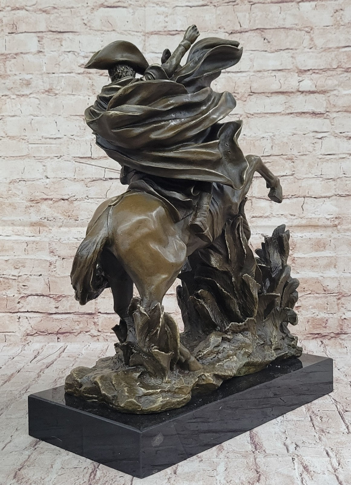 Signed Carpeaux Napoleon Bonaparte on Horse Bronze Sculpture Hot Cast Figurine