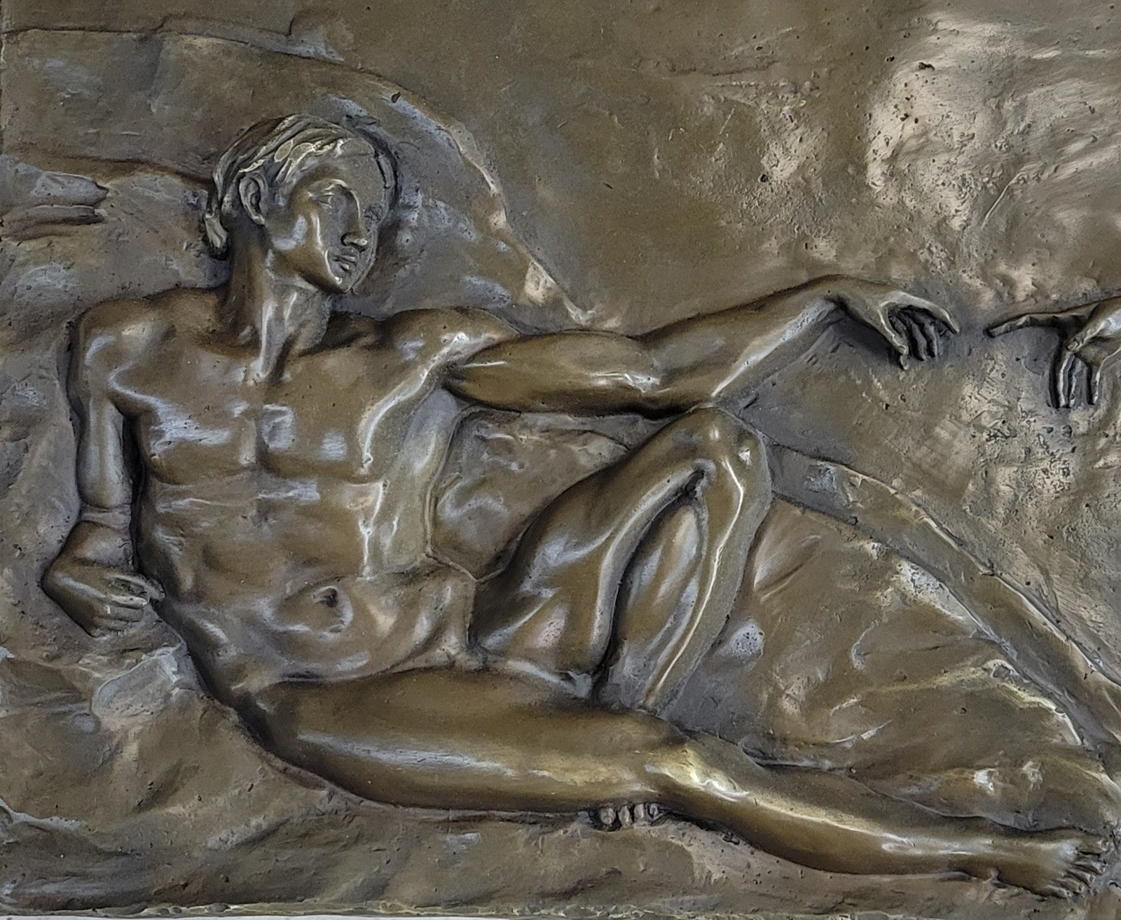 100% Real Bronze Touch by Michelangelo Bronze Masterpiece Sculpture Statue