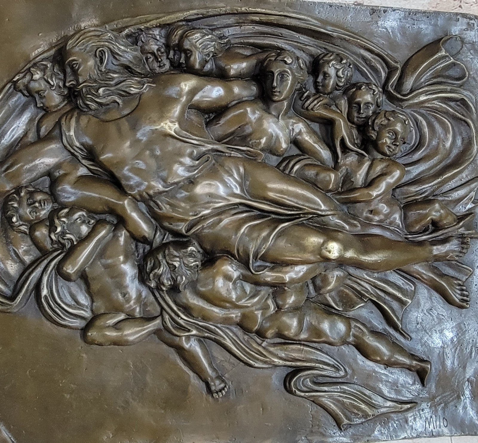 100% Real Bronze Touch by Michelangelo Bronze Masterpiece Sculpture Statue