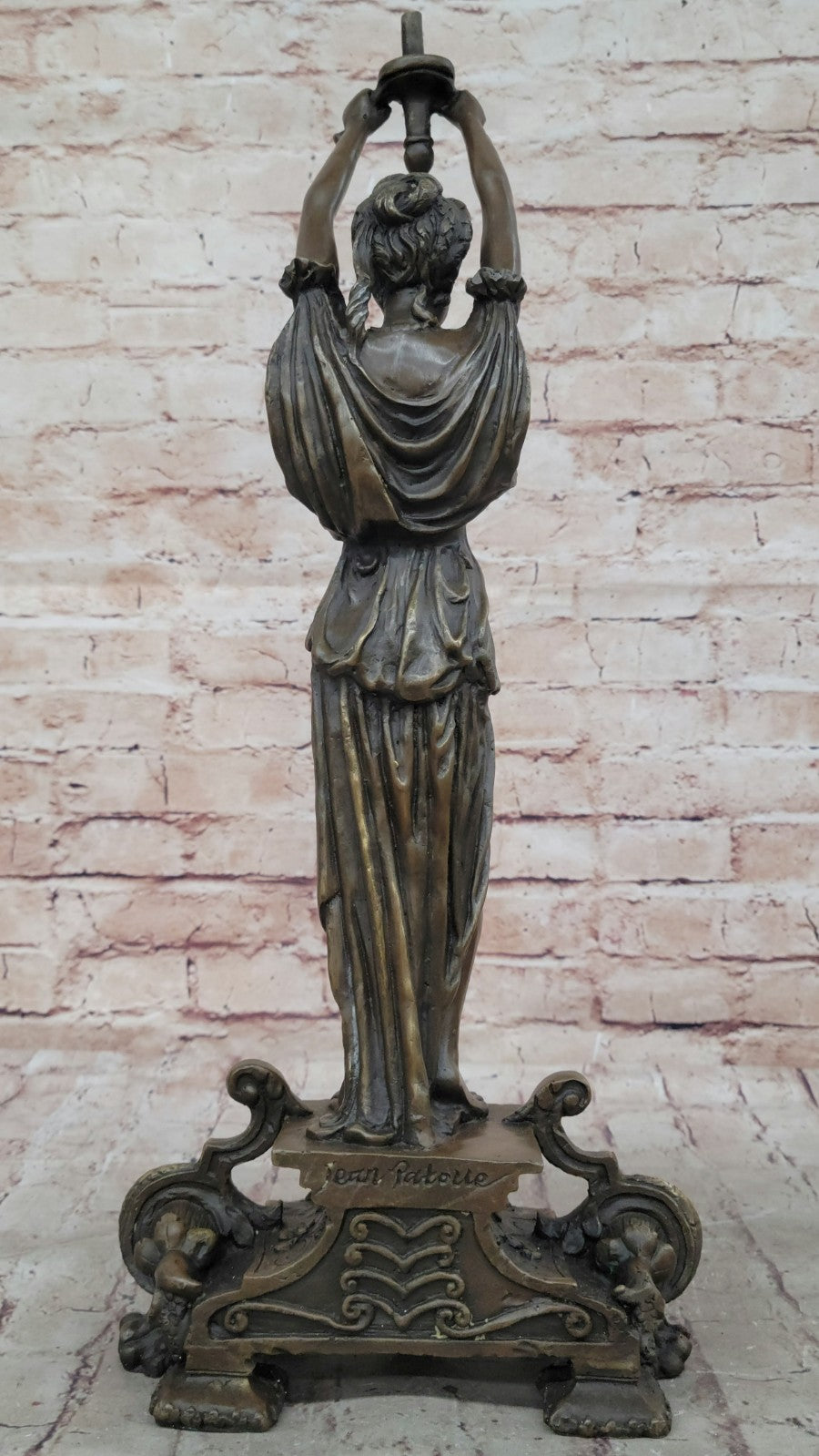 Vintage Style Ancient Greek Temple Priestess Bronze Statue Figurine Hot Cast