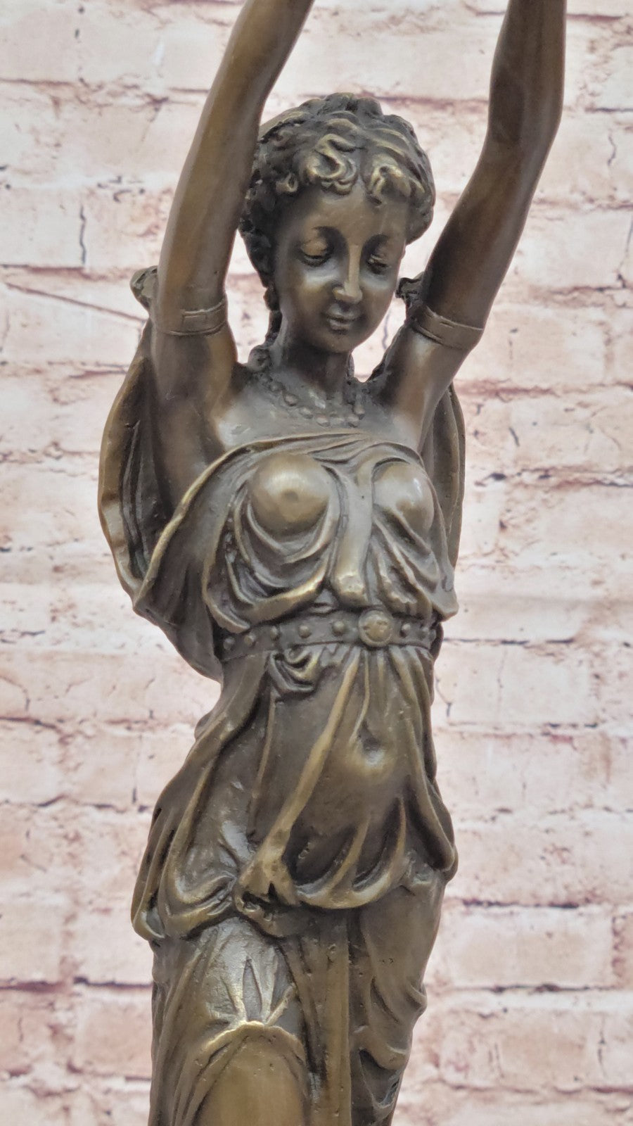 Vintage Style Ancient Greek Temple Priestess Bronze Statue Figurine Hot Cast