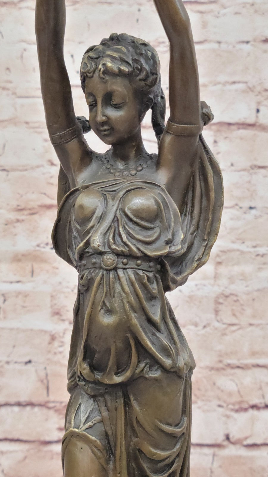 Vintage Style Ancient Greek Temple Priestess Bronze Statue Figurine Hot Cast