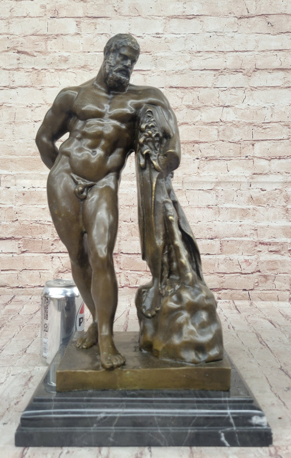 Glycon Signed Bronze Statue Farnese Hercules Greek Mythology Collector Edition
