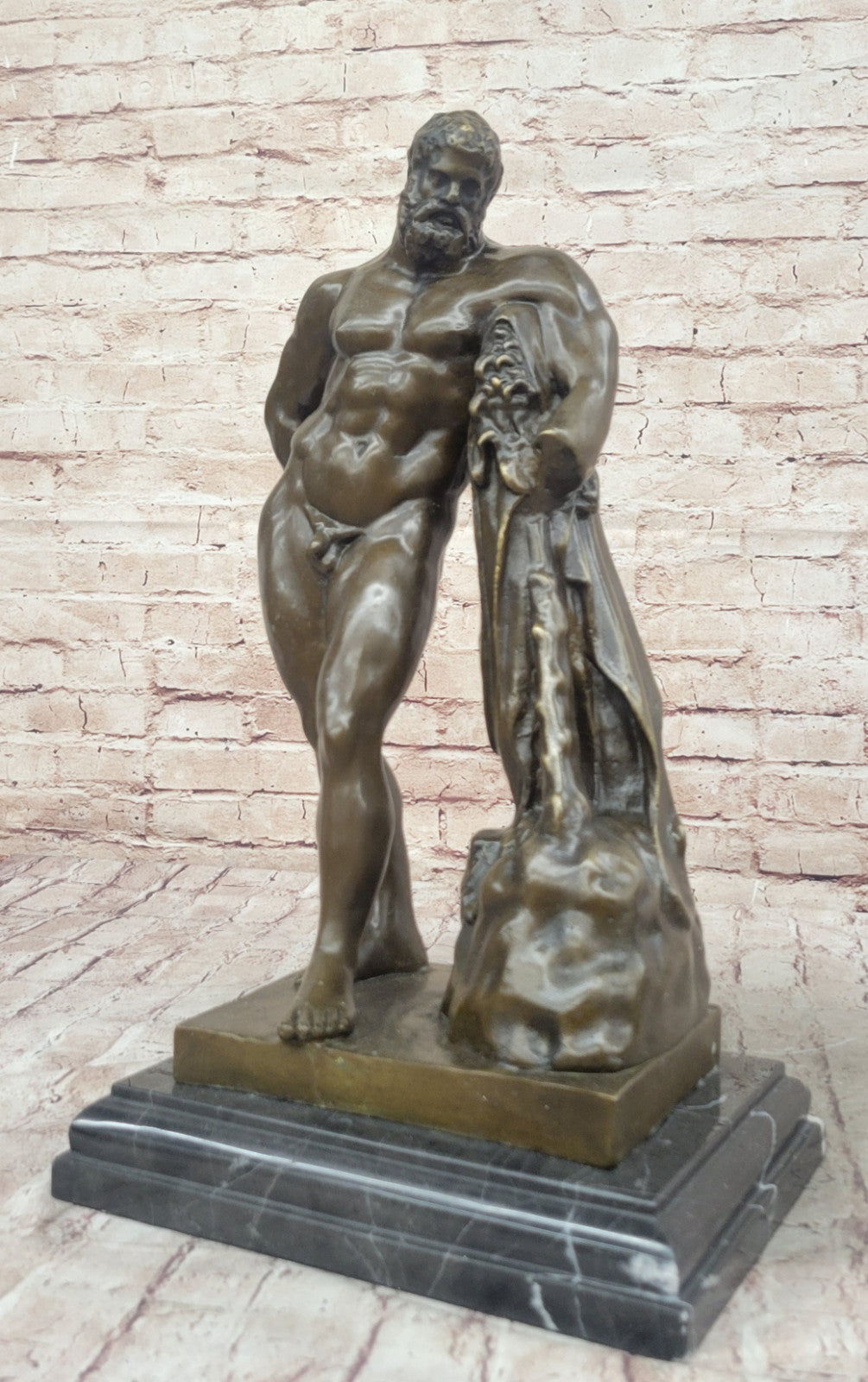 Glycon Signed Bronze Statue Farnese Hercules Greek Mythology Collector Edition