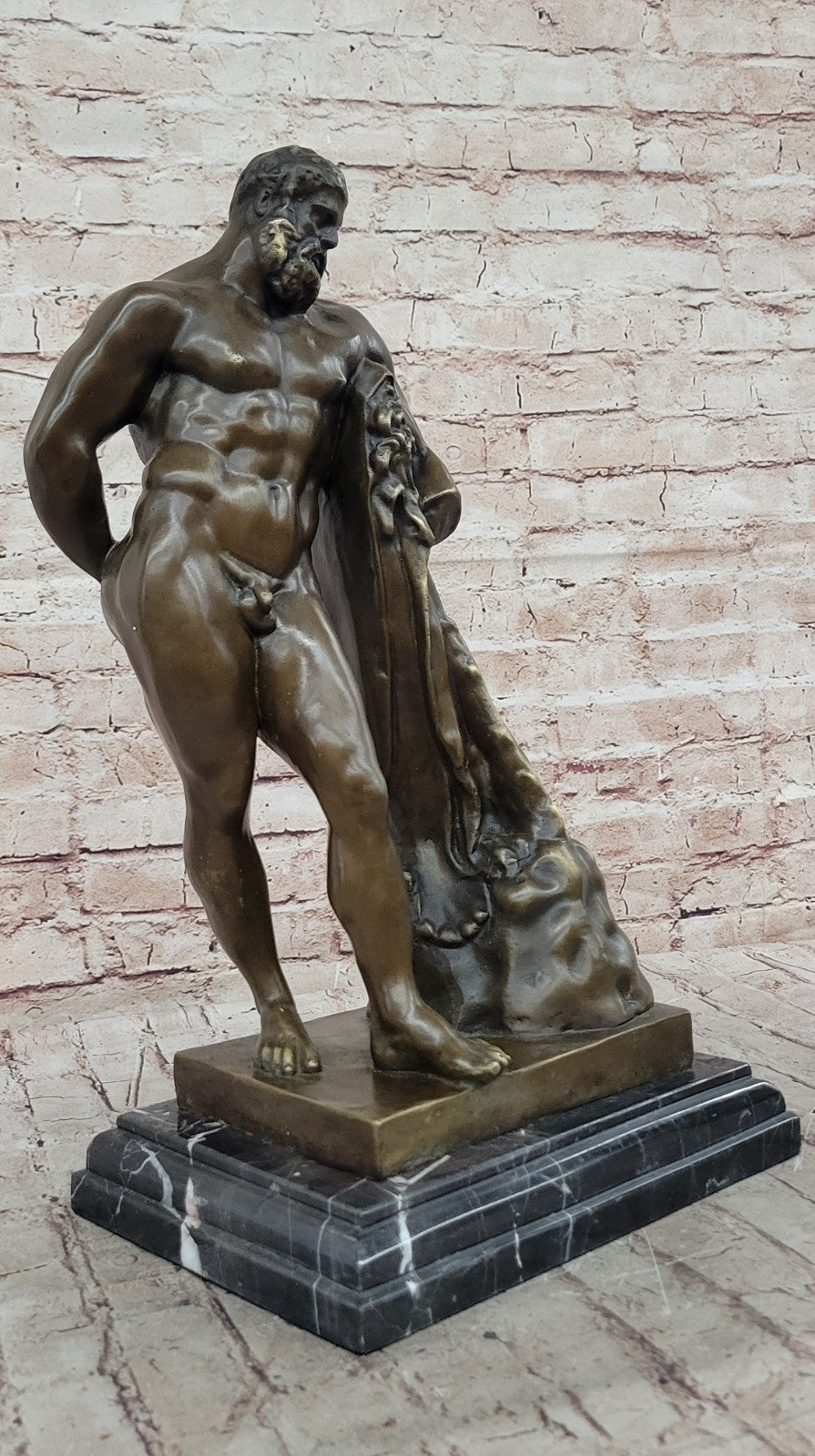 Glycon Signed Bronze Statue Farnese Hercules Greek Mythology Collector Edition