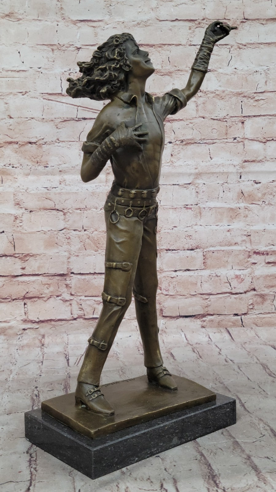 King Of Pop Dancer Popular Performance solid Bronze Copper Fine Art Statue gift