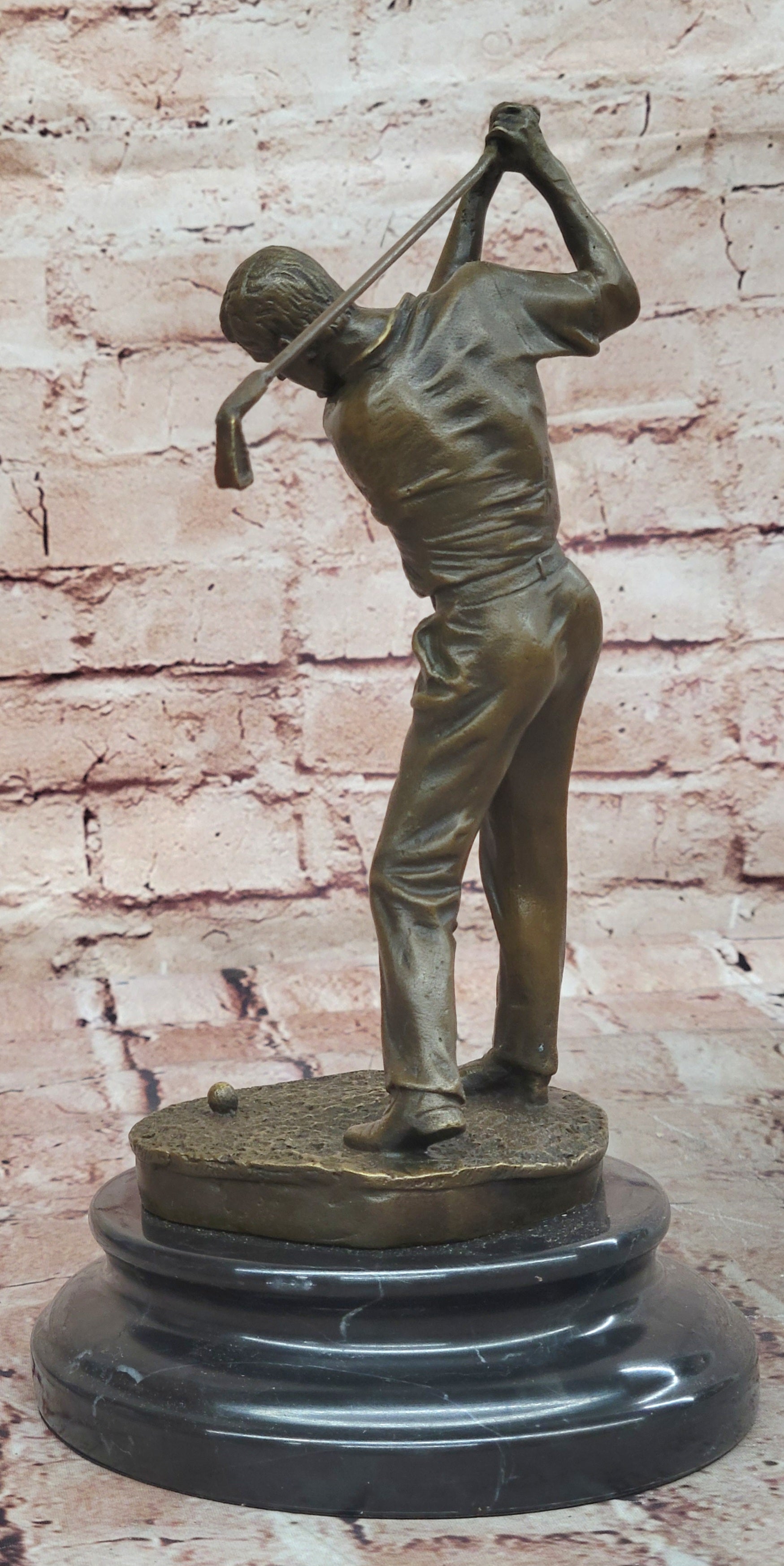 Ben Hogan Male Golfer Golf Club Collector Masters Champion Bronze Marble Statue