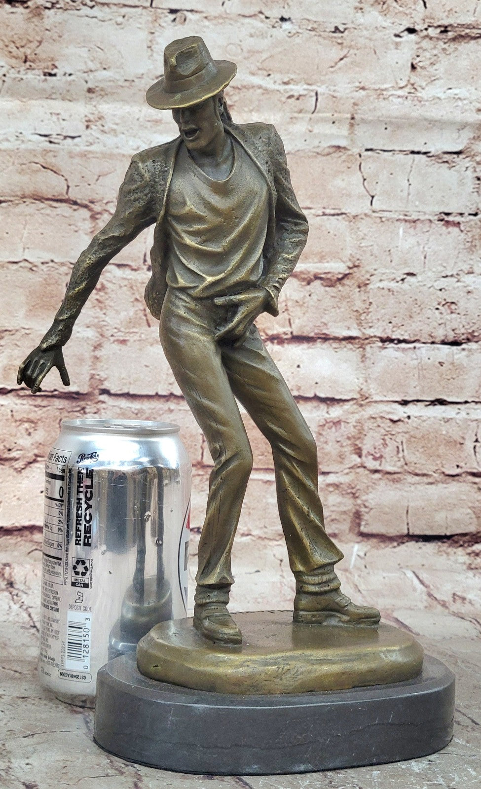 12" Pure Bronze Original Michael Jackson Statue Marble Base Sculpture Art