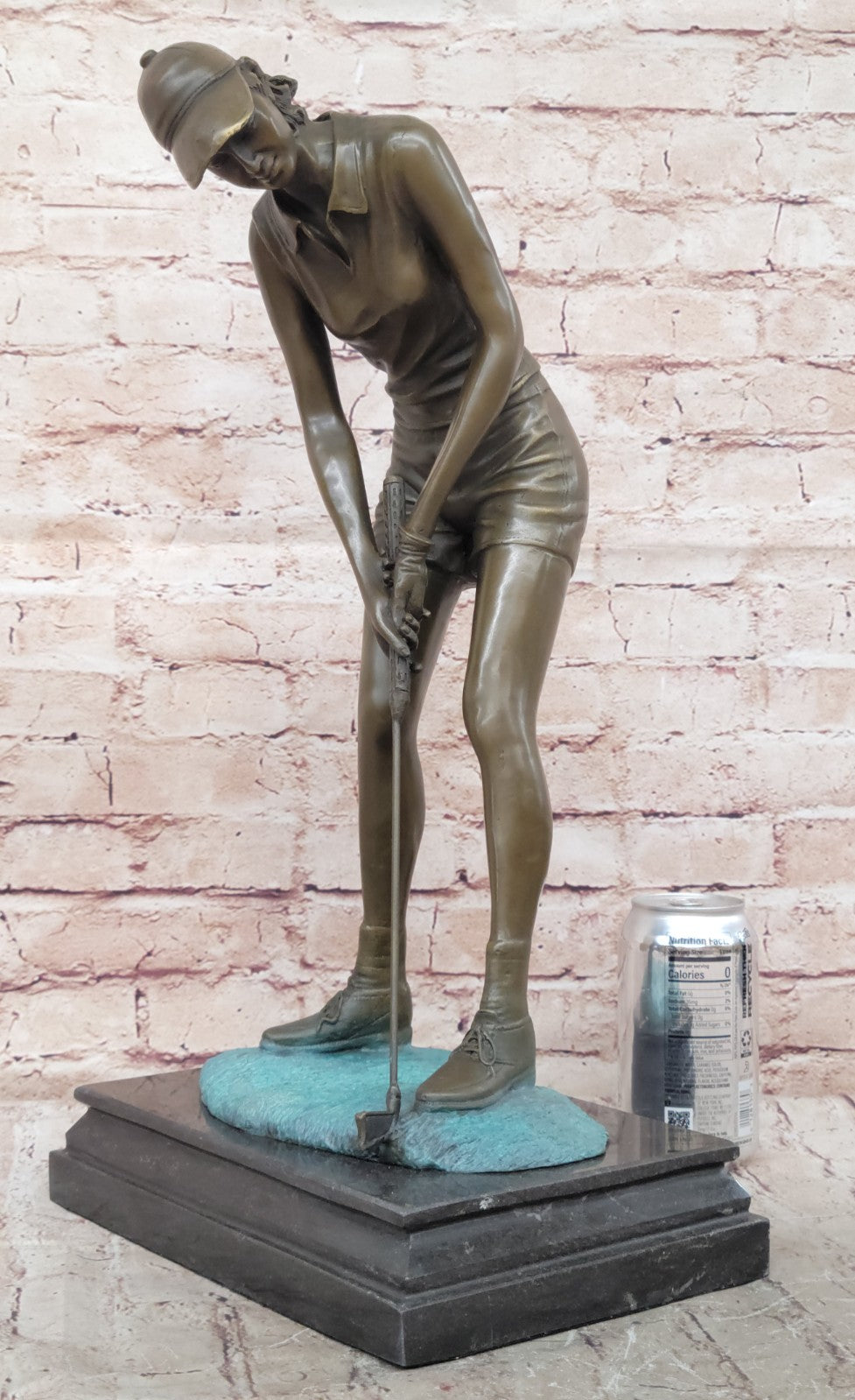 Impressive Female Golfer Bronze Statue by Milo - Extra Large Artwork