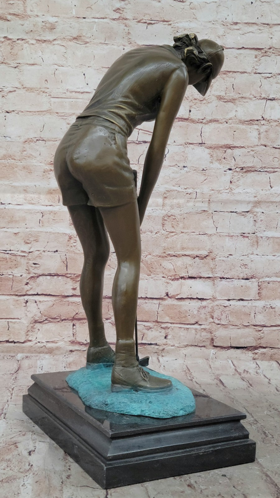 Impressive Female Golfer Bronze Statue by Milo - Extra Large Artwork