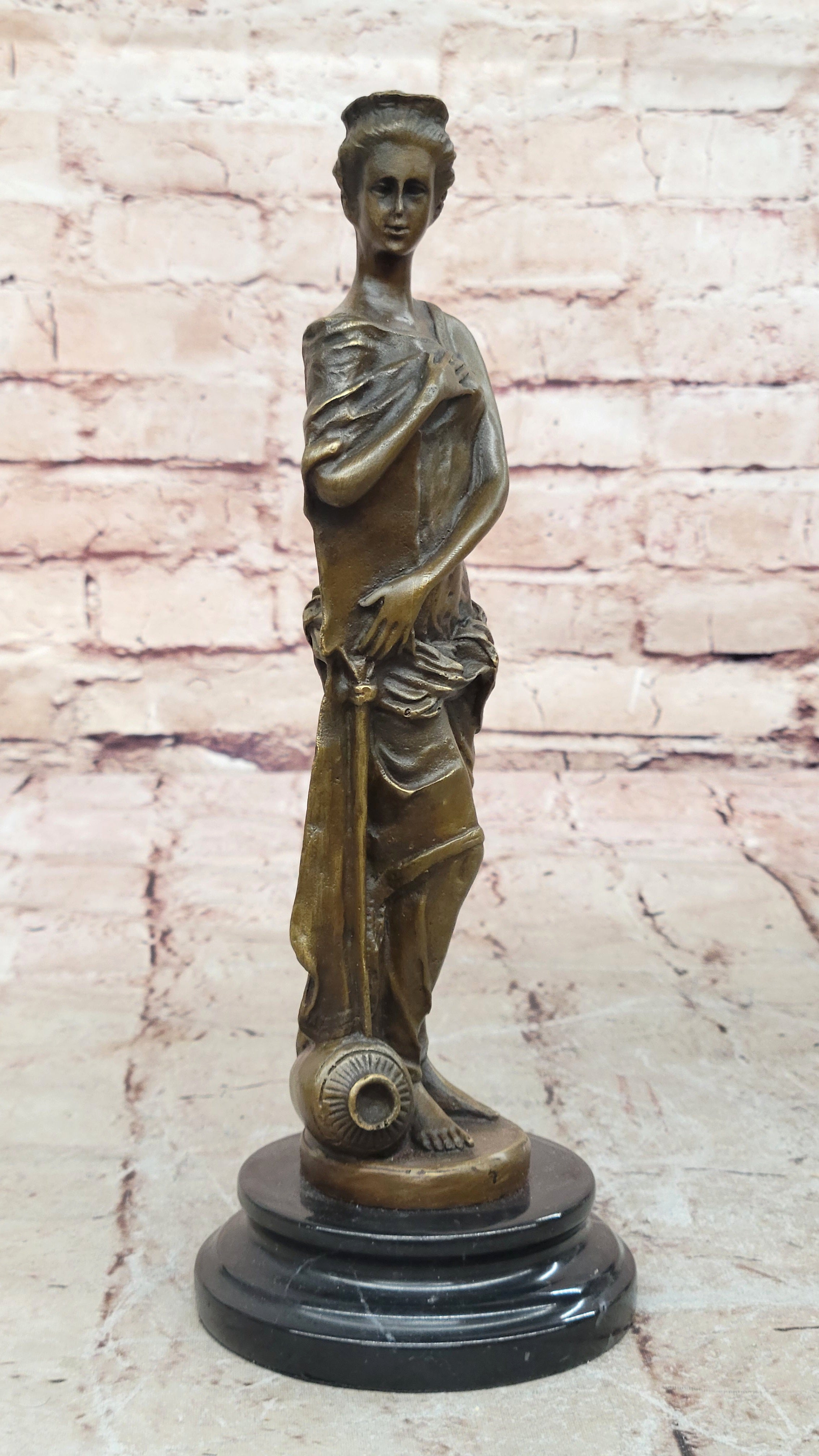 Jean Patoue Bronze Sculpture Statue Victorian Maiden Hand Made Figurine Sale