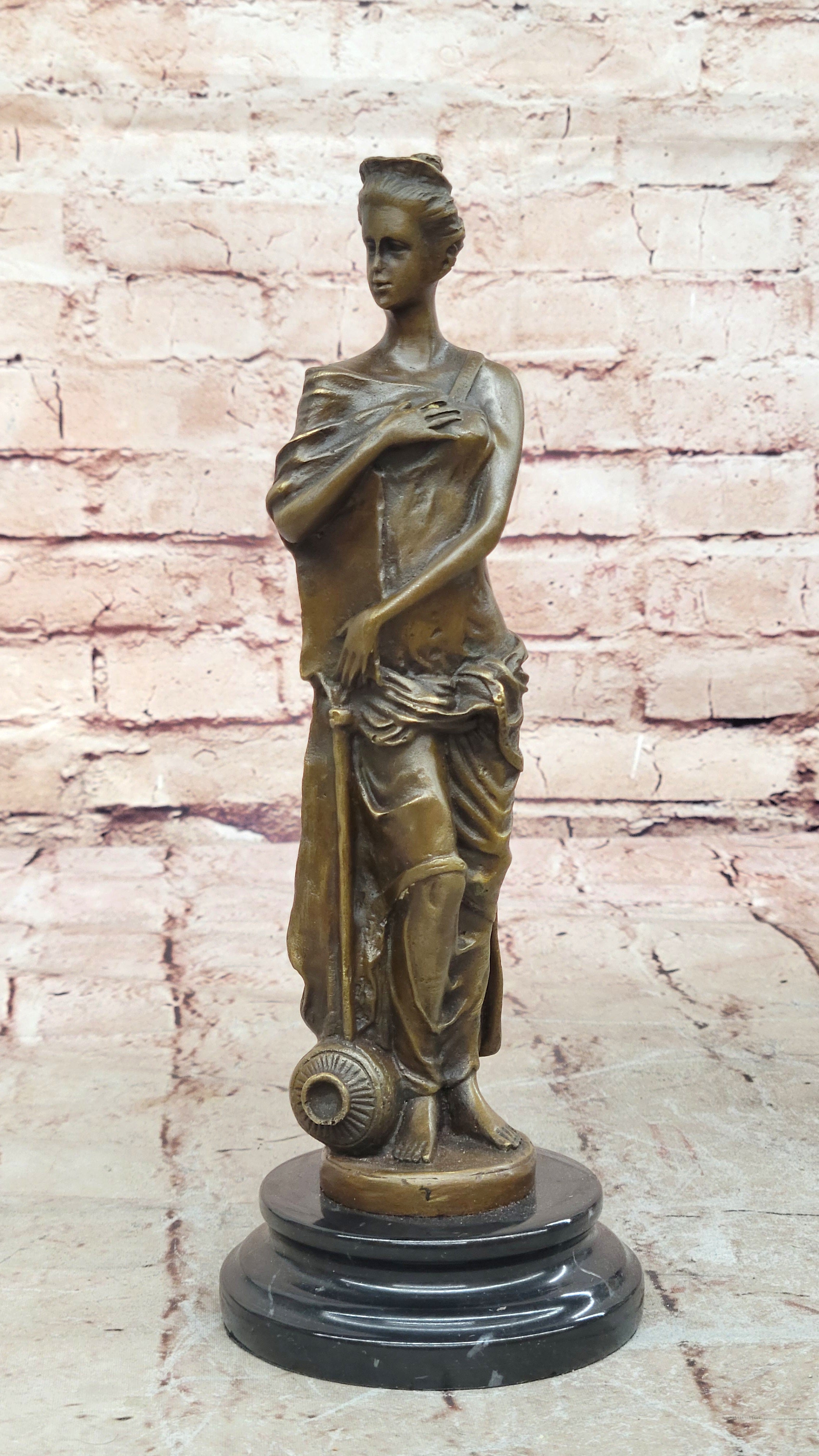 Jean Patoue Bronze Sculpture Statue Victorian Maiden Hand Made Figurine Sale