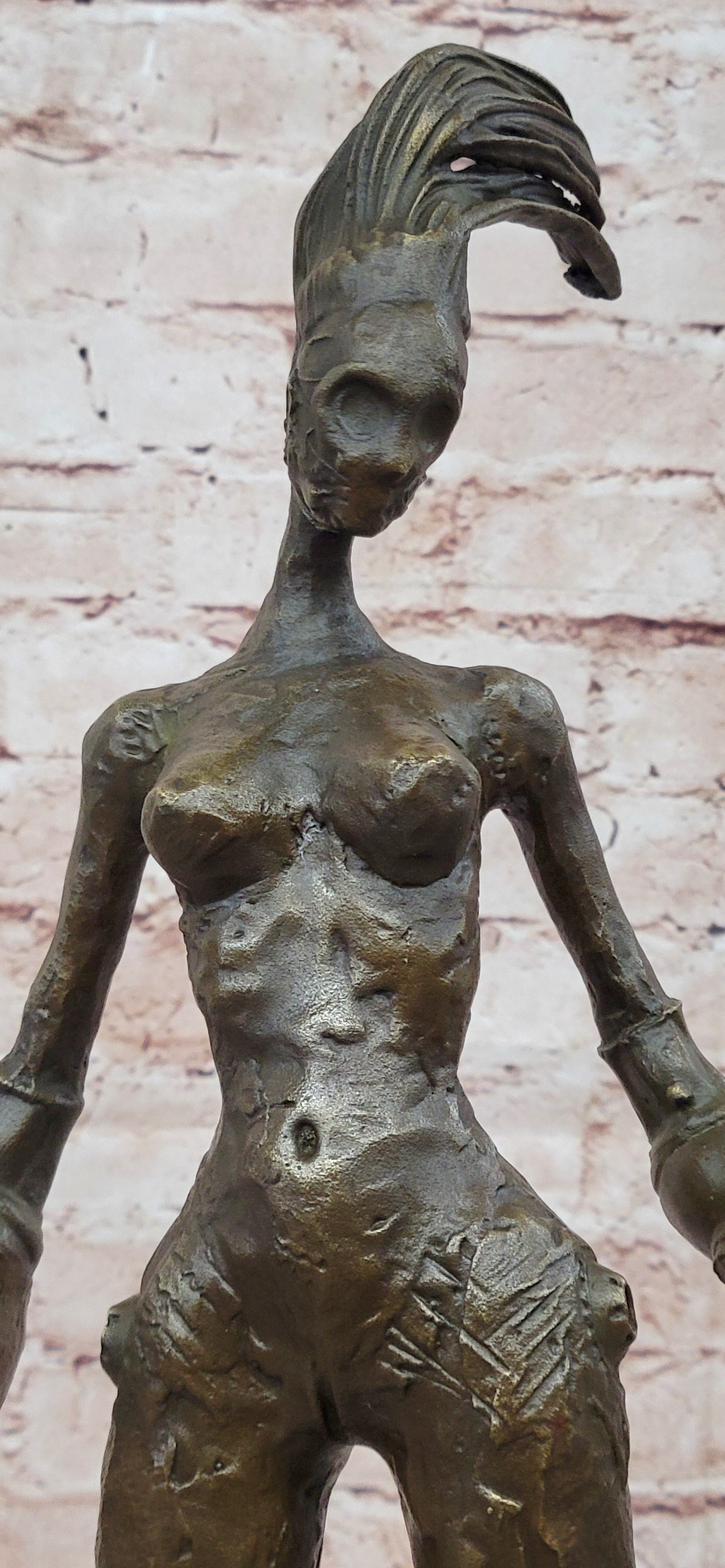 Modern Art - Standing Space Woman - Abstract Bronze Nude - Signed DALI Decorativ