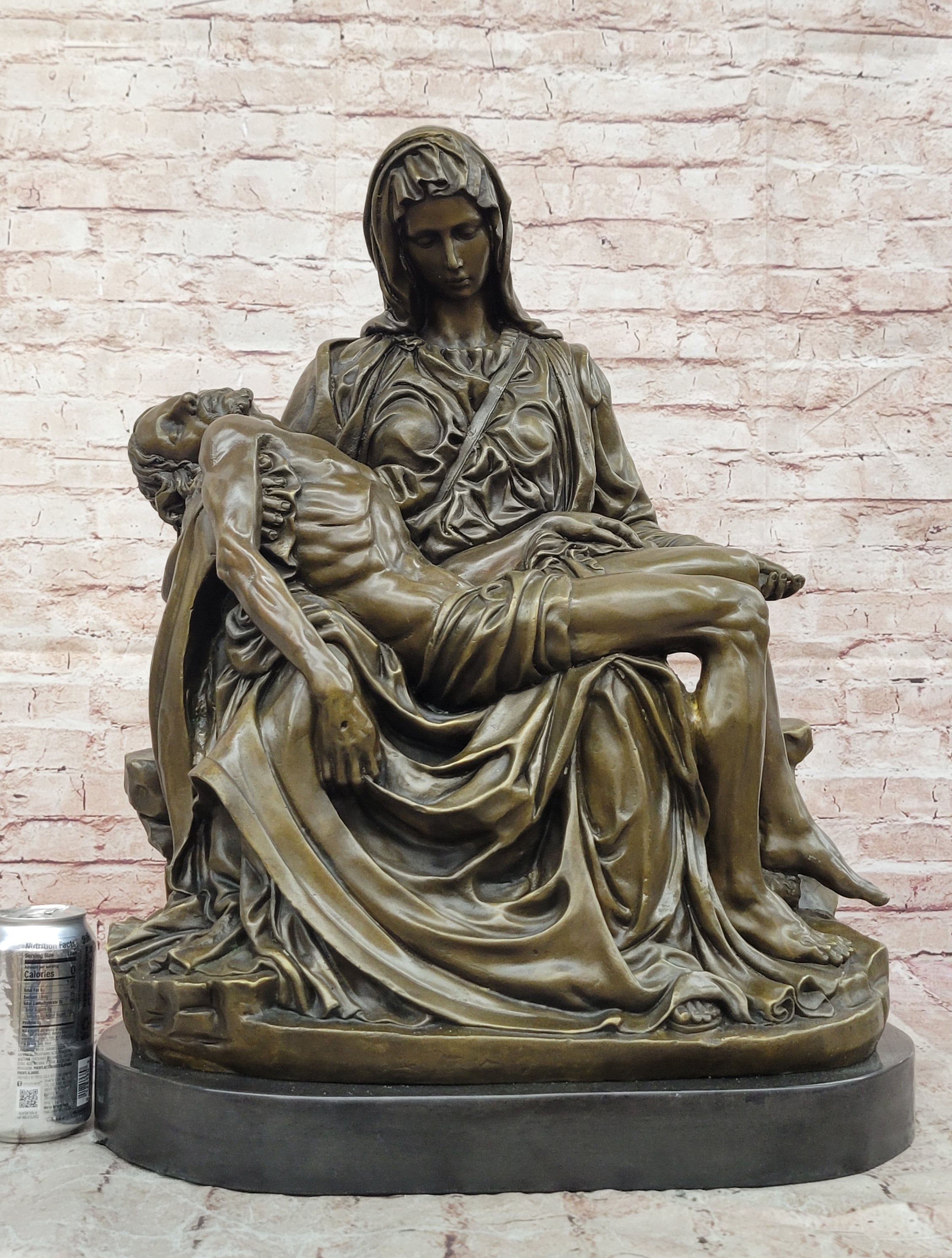 Valli Signed Pieta Bronze Statue Religious Masterpiece Heavy Cast Artwork
