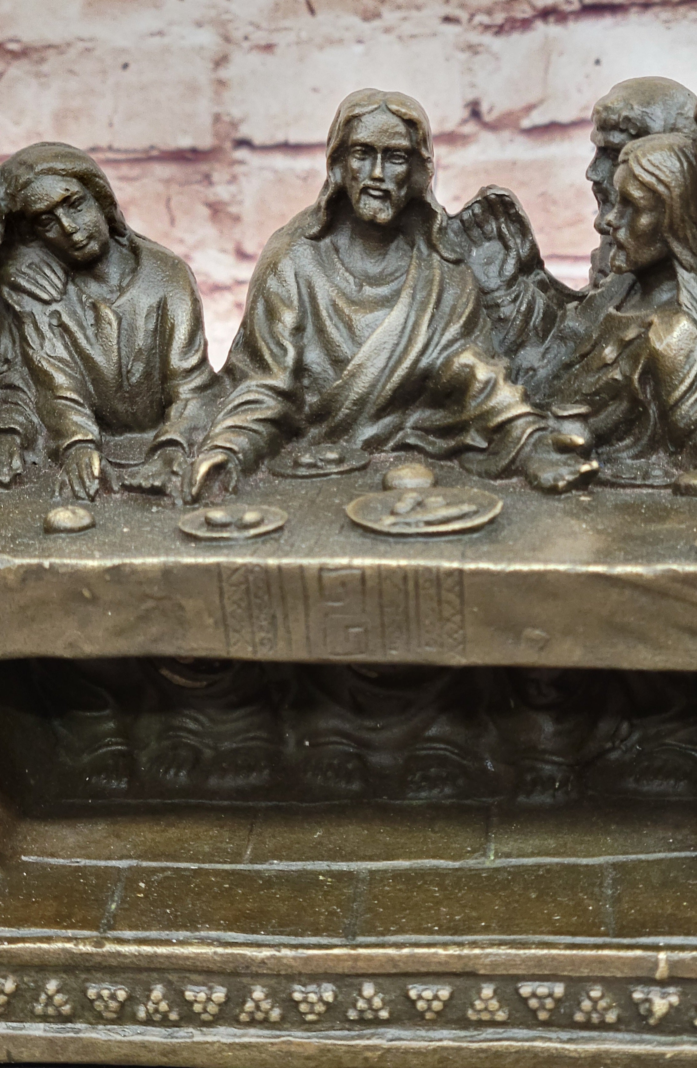 Last Supper Tribute To Leonardo da Vinci Bronze Sculpture Statue Figurine Sale