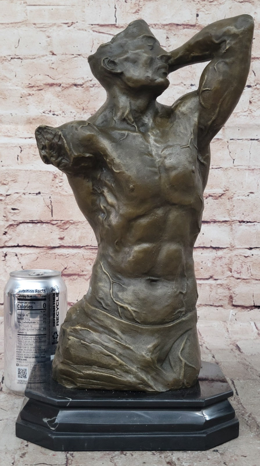 Handcrafted bronze sculpture SALE Male Abstract Cast Hot Original Signed Figurine