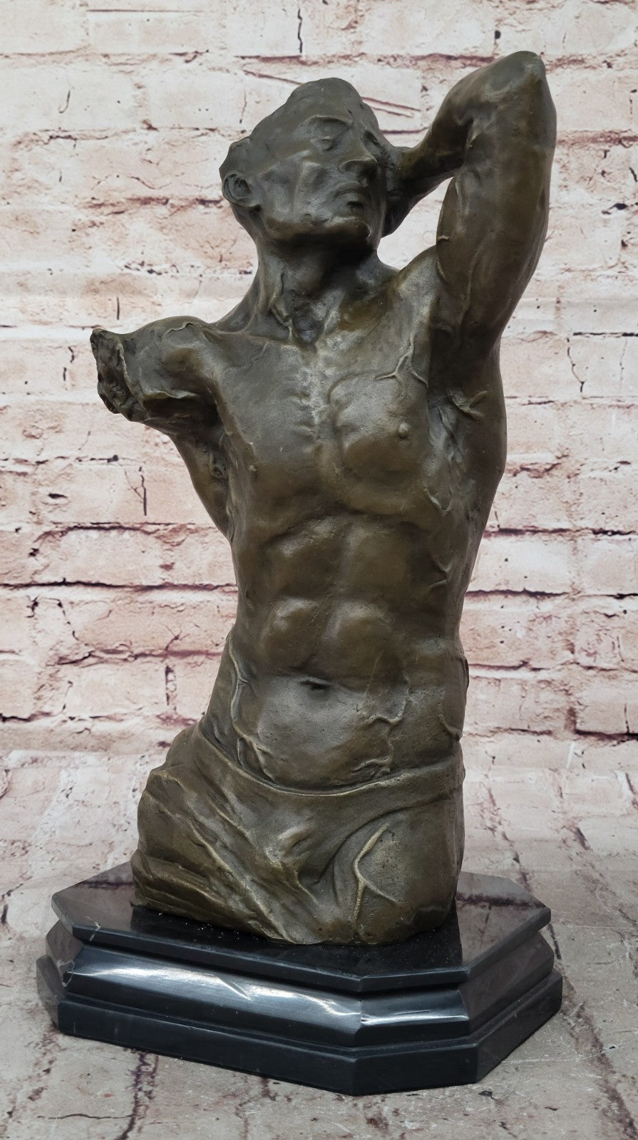 Handcrafted bronze sculpture SALE Male Abstract Cast Hot Original Signed Figurine