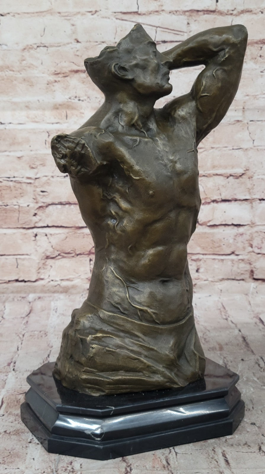 Handcrafted bronze sculpture SALE Male Abstract Cast Hot Original Signed Figurine