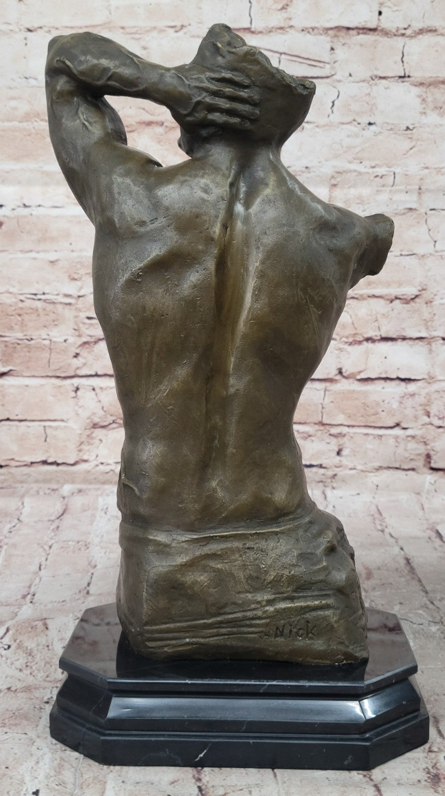 Handcrafted bronze sculpture SALE Male Abstract Cast Hot Original Signed Figurine