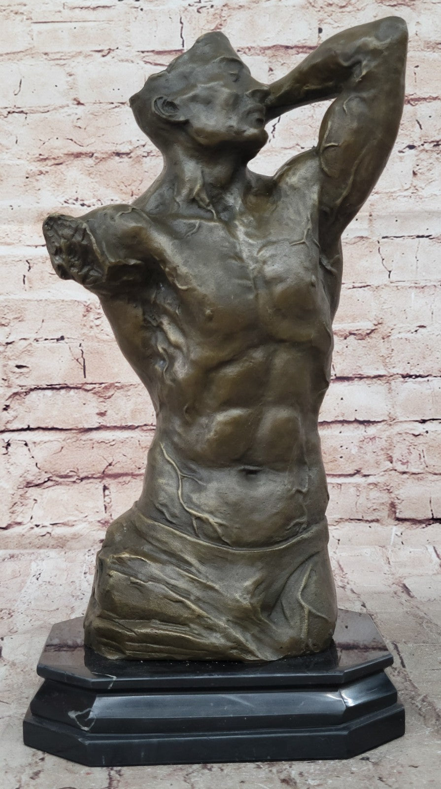 Handcrafted bronze sculpture SALE Male Abstract Cast Hot Original Signed Figurine