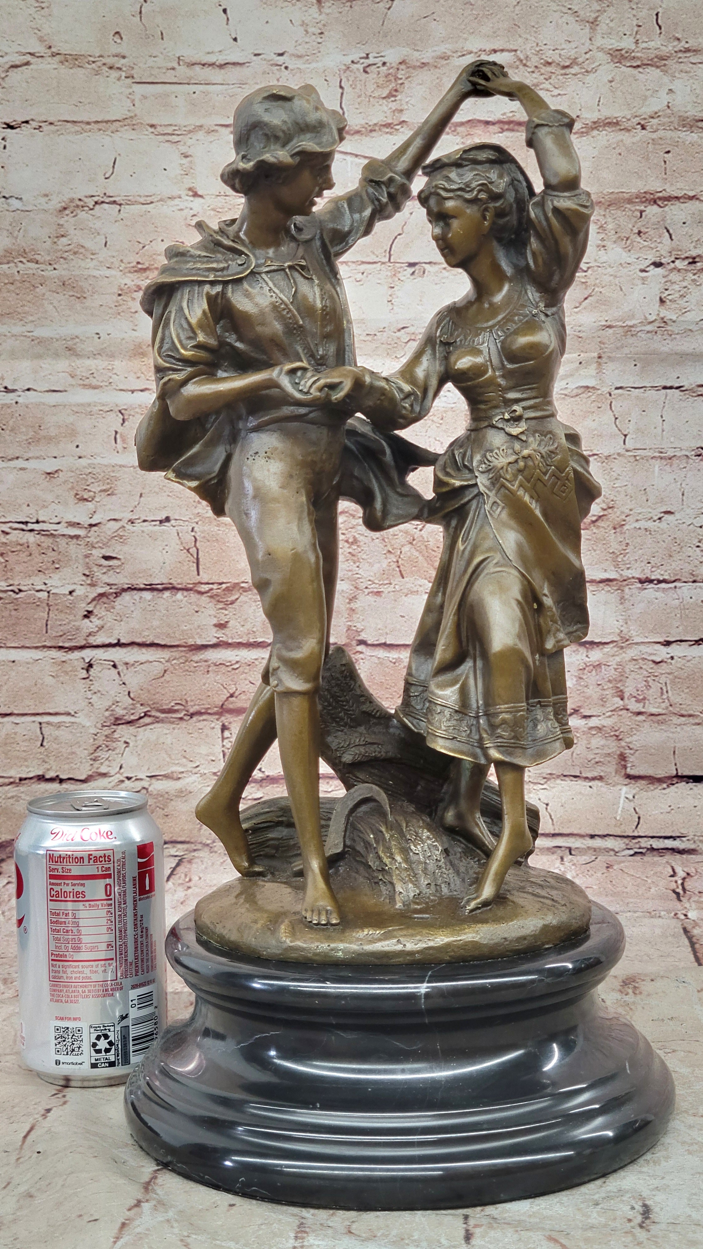 Romantic Bronze Sculpture Statue Romeo and Juliet Signed Milo Valentine Gift