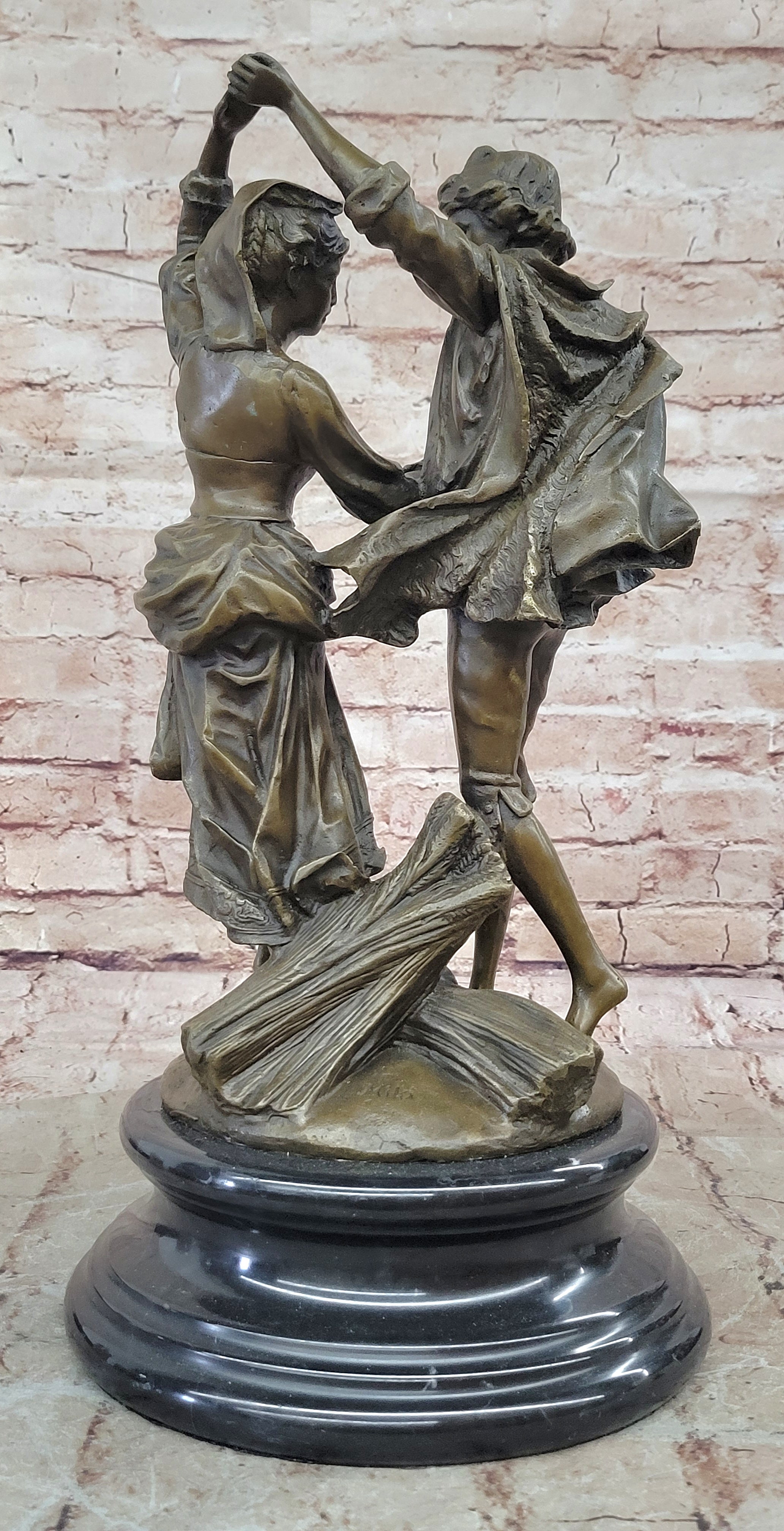 Romantic Bronze Sculpture Statue Romeo and Juliet Signed Milo Valentine Gift