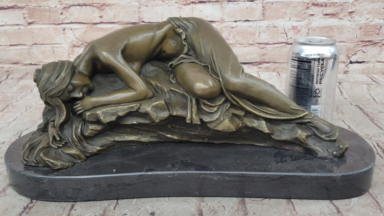Vintage Bronze Sculpture of a Sleeping Nude Woman - Well Modeled Cast - SALE