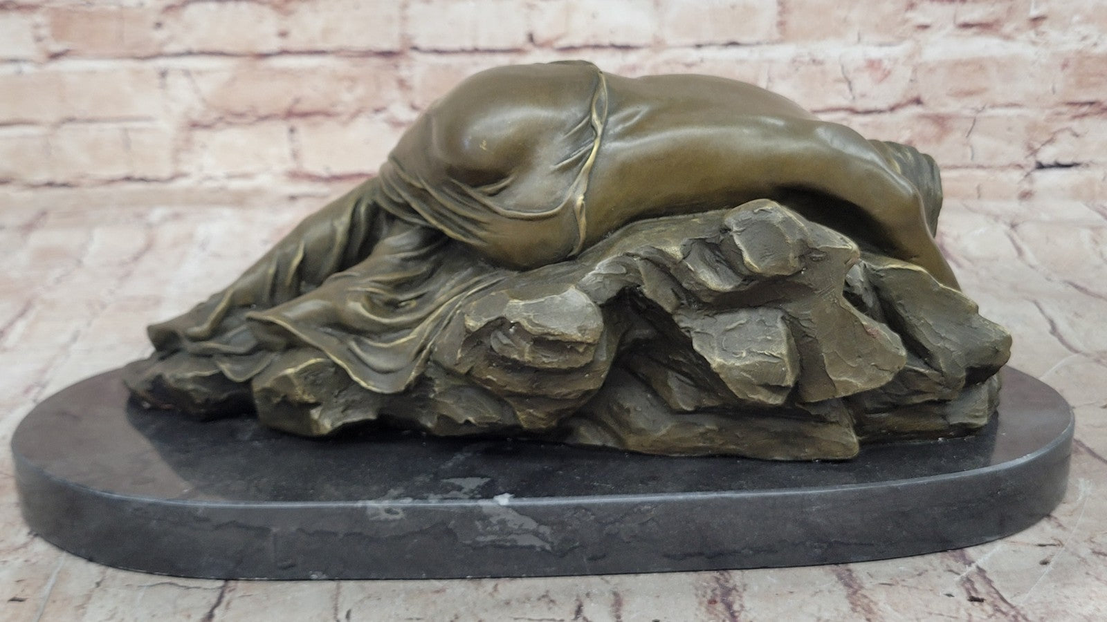 Vintage Bronze Sculpture of a Sleeping Nude Woman - Well Modeled Cast - SALE