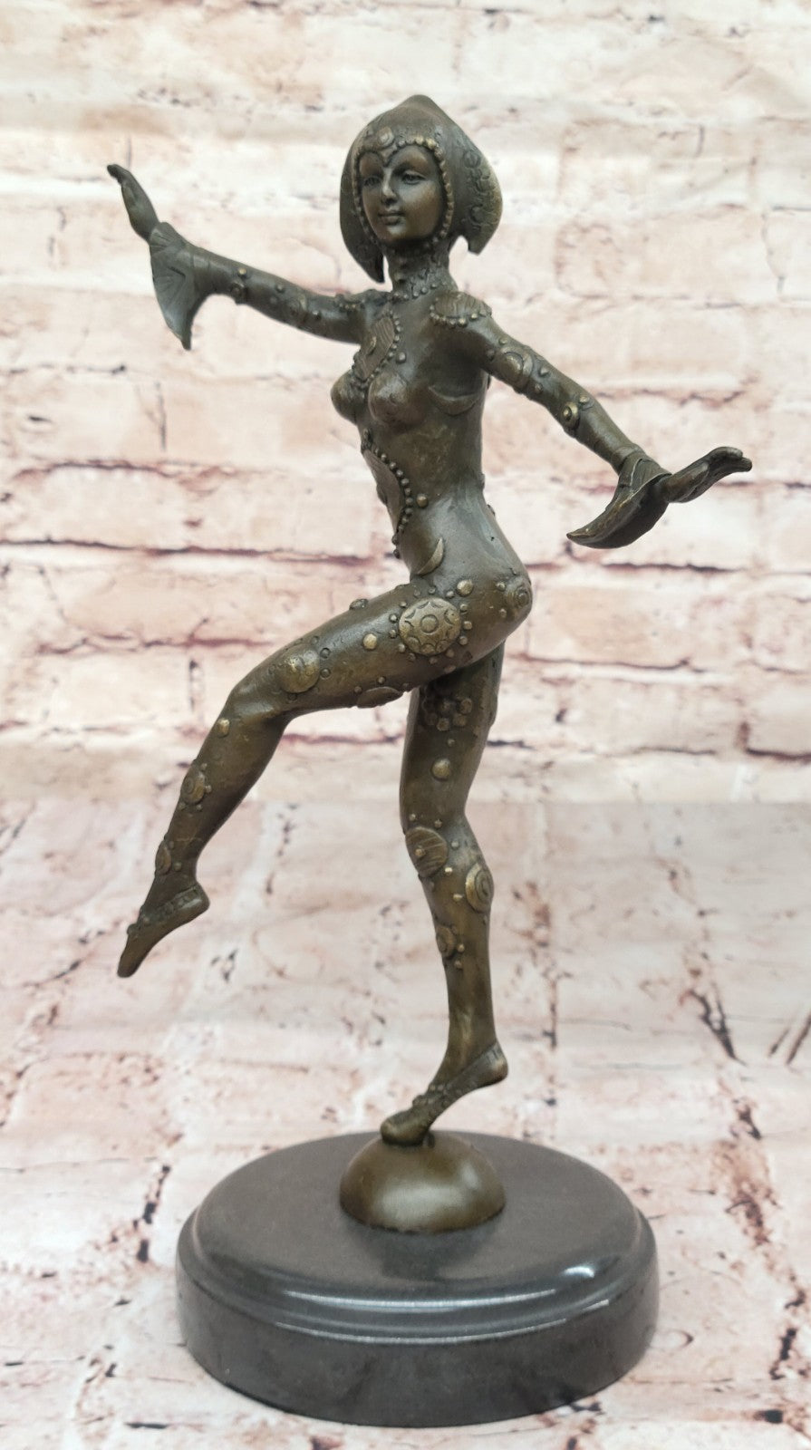 Art Deco French Dancer by D.H Chiparus Classic Dance Bronze Sculpture Statue