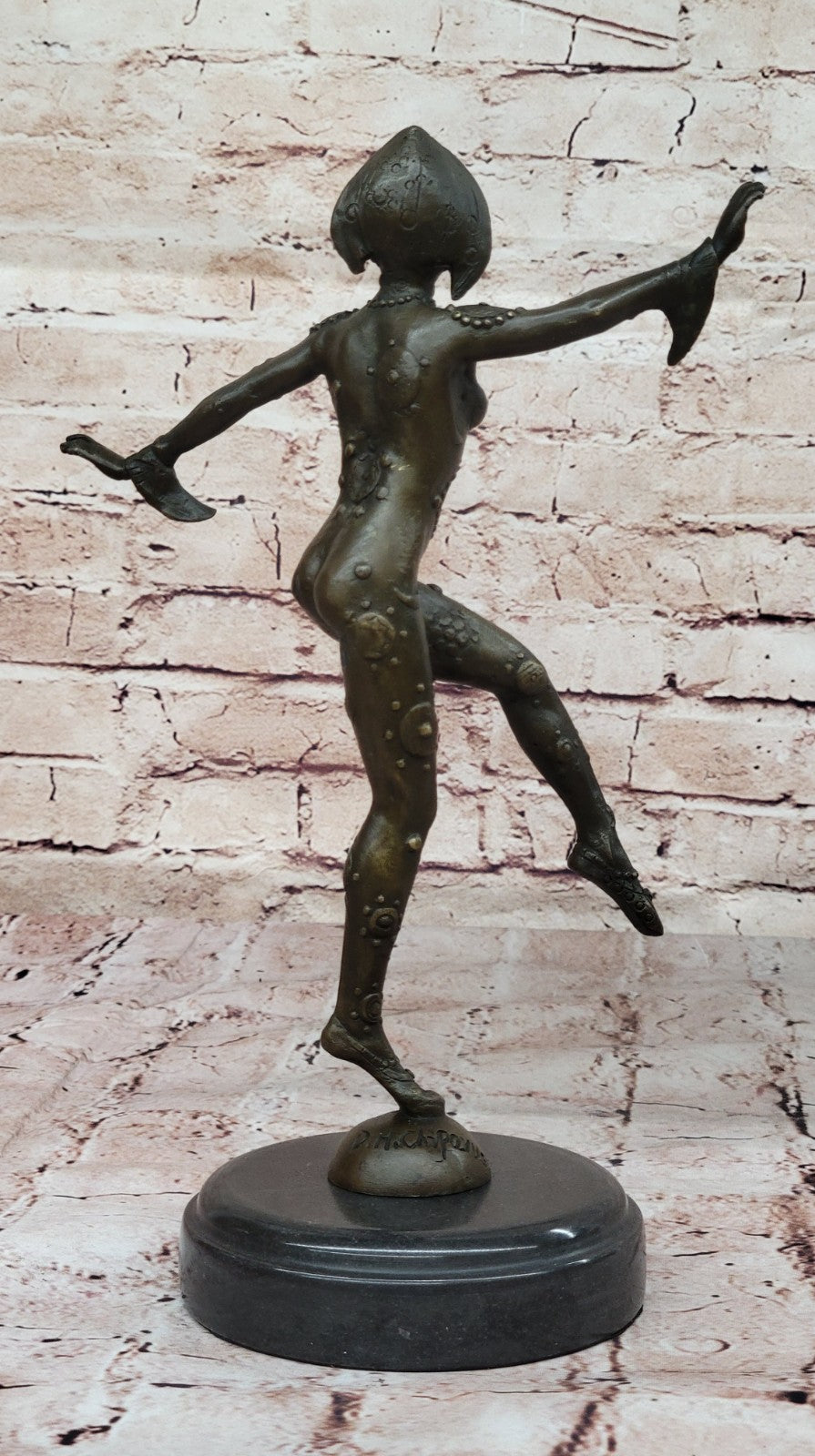 Art Deco French Dancer by D.H Chiparus Classic Dance Bronze Sculpture Statue