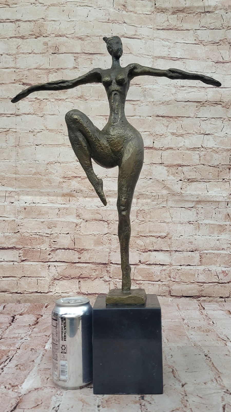 Abstract Figurine: Signed Bronze Fertility Goddess Art for Home or Office